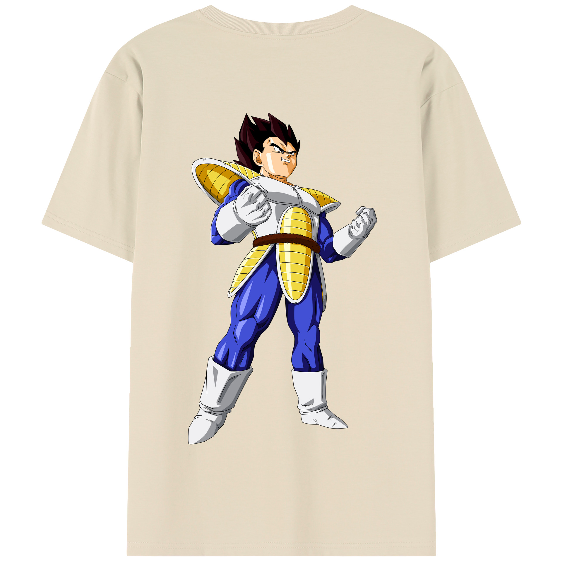（画像用） ドラゴンボール ベジータ四世（Bejīta Yonsei）DRAGON BALL Vegeta IV 綿100％半袖Tシャツ（背面プリント）