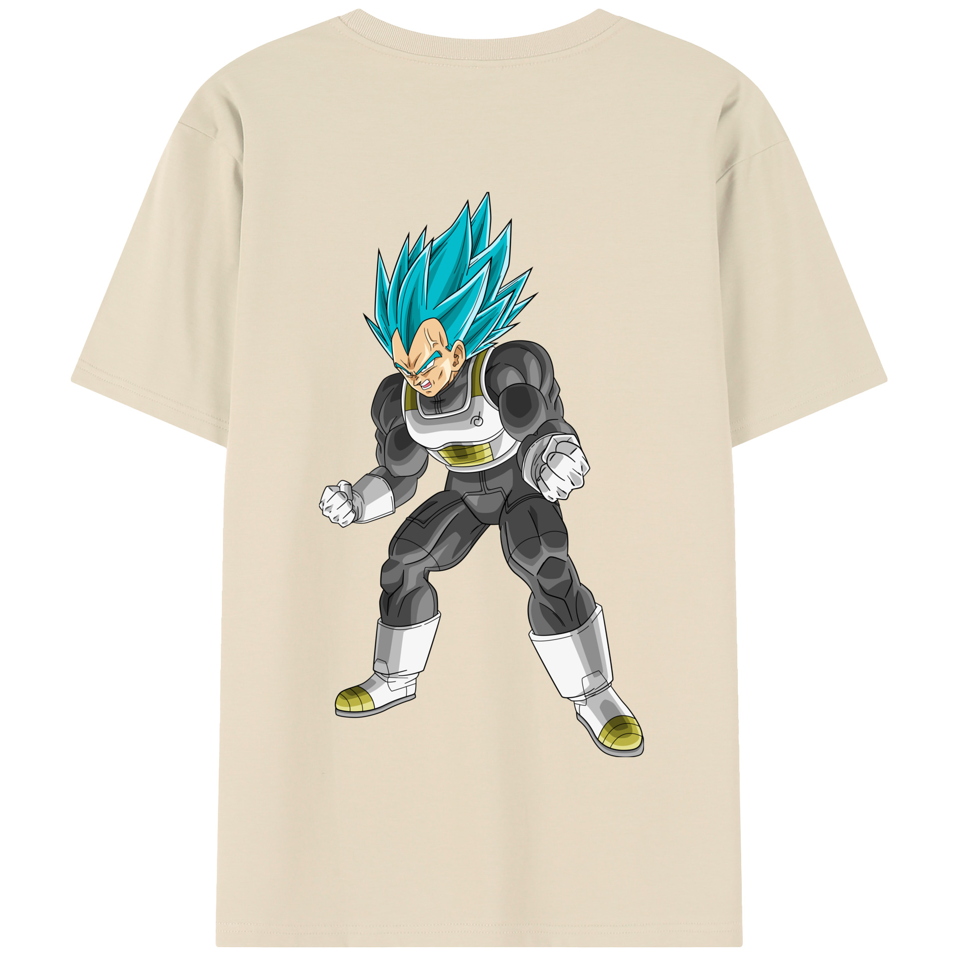 （画像用） ドラゴンボール ベジータ四世（Bejīta Yonsei）DRAGON BALL Vegeta IV 綿100％半袖Tシャツ（背面プリント）