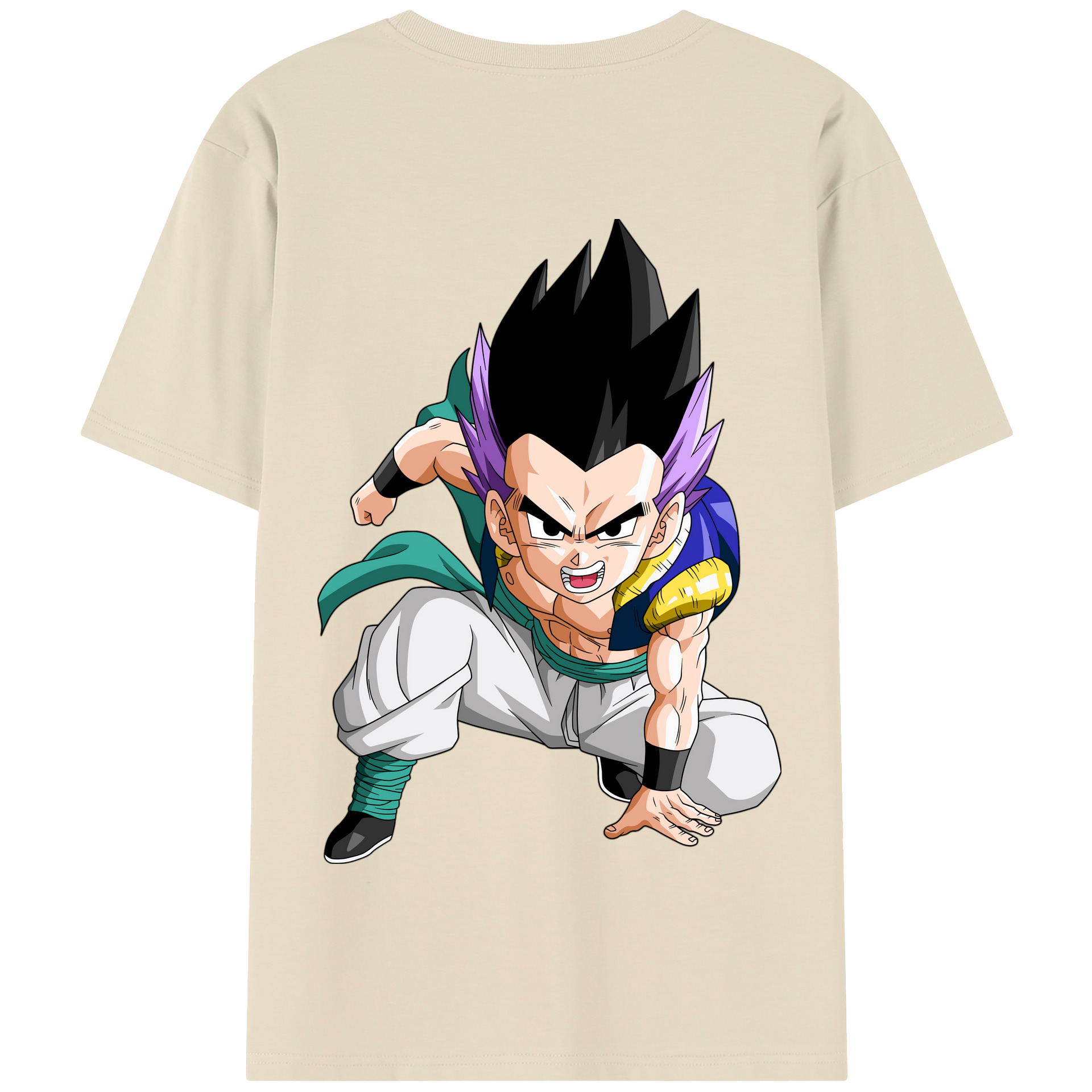 （画像用） ドラゴンボール 孫 悟飯（そんごはん）DRAGON BALL Son Gohan 綿100％半袖Tシャツ（背面プリント）