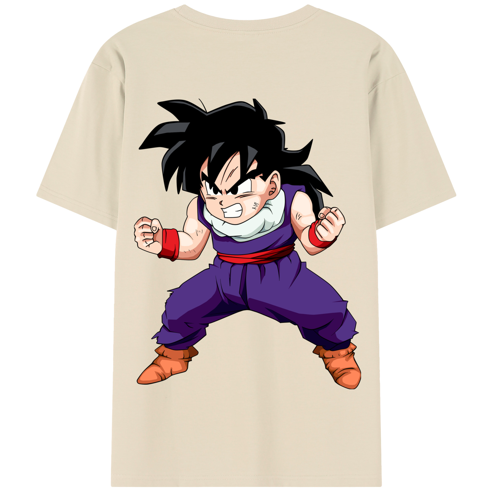 （画像用） ドラゴンボール 孫 悟飯（そんごはん）DRAGON BALL Son Gohan 綿100％半袖Tシャツ（背面プリント）