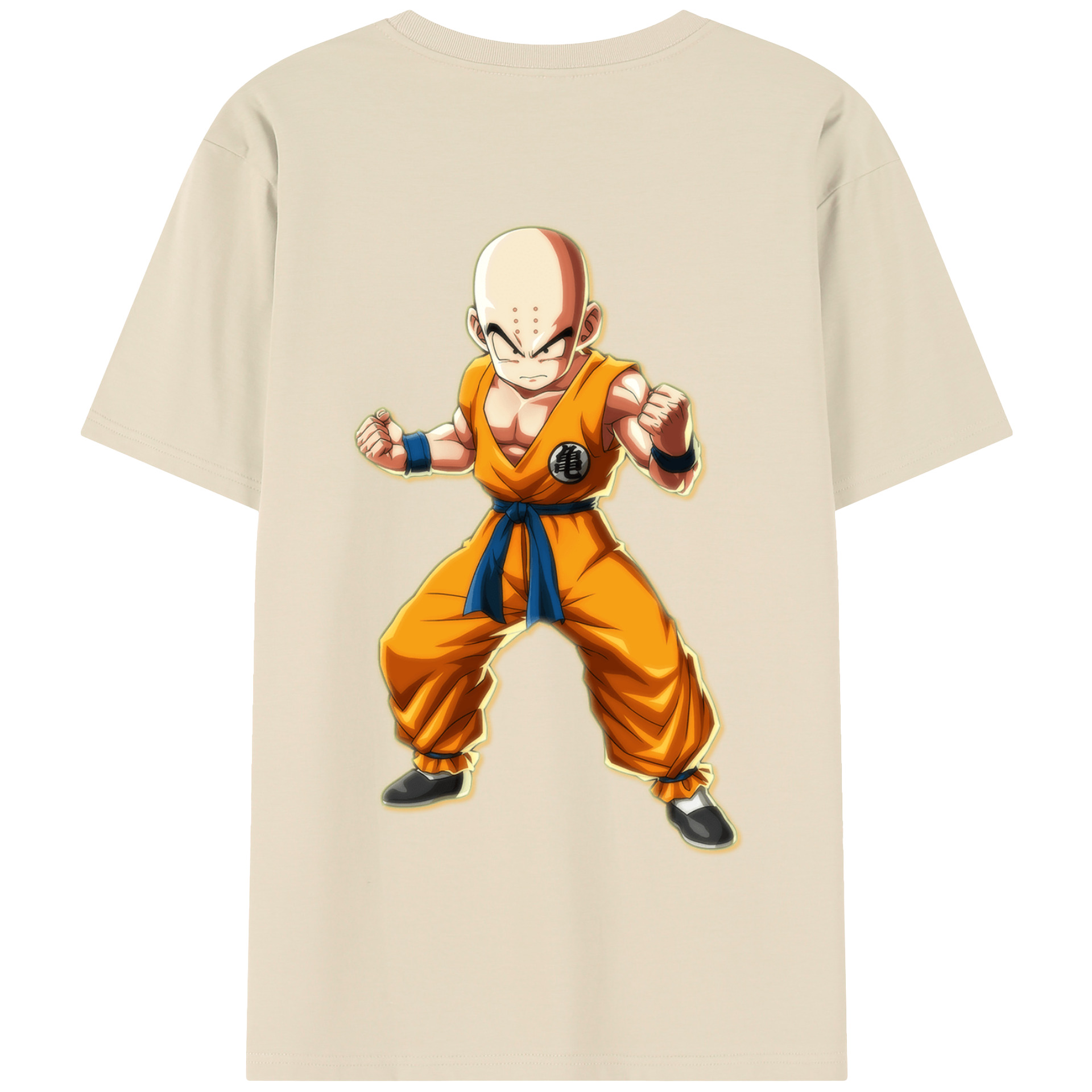 （画像用） ドラゴンボール クリリン DRAGON BALL krillin 綿100％半袖Tシャツ（背面プリント）