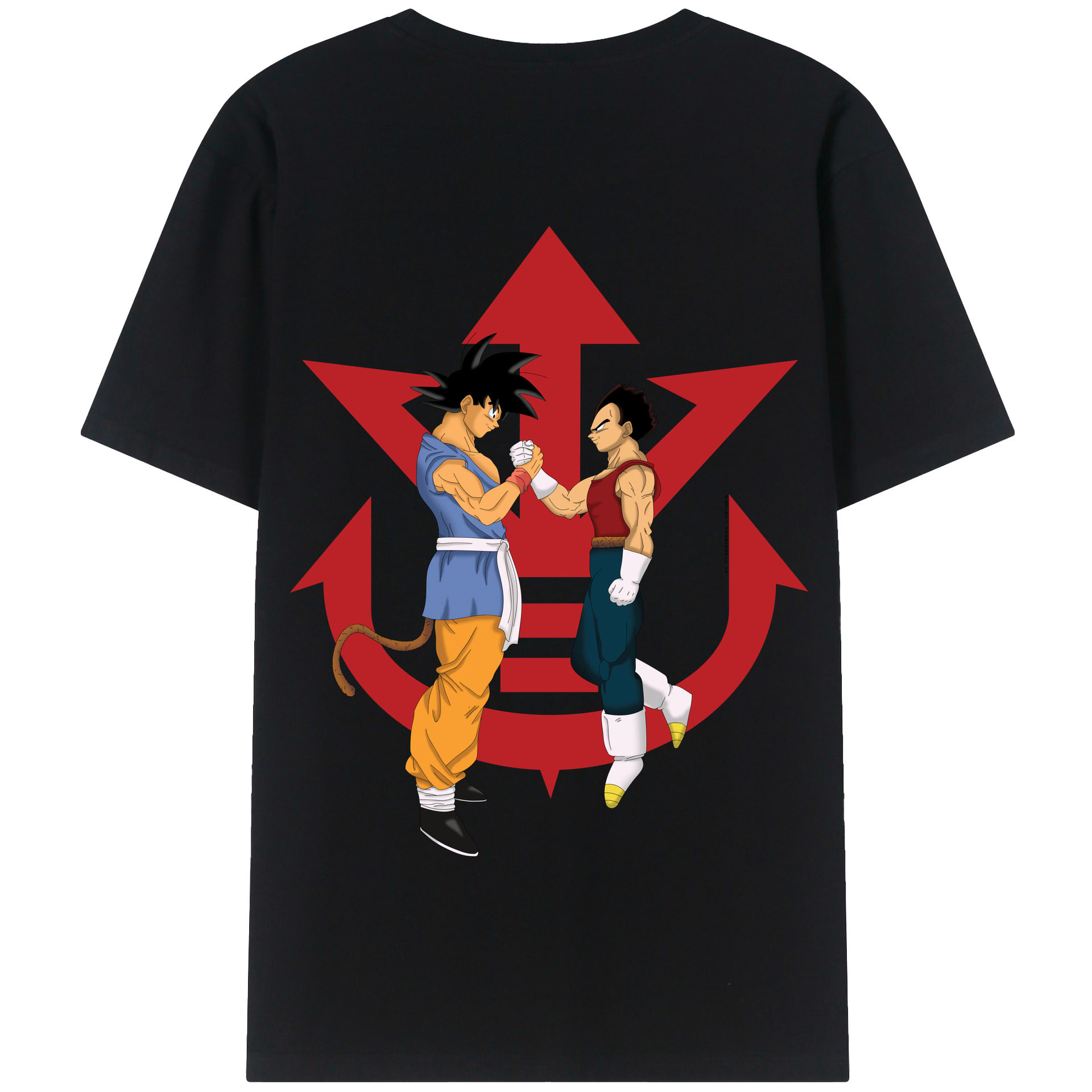 （画像用） ドラゴンボール 孫悟空（そん ごくう）Son Goku カカロット DRAGON BALL Kakarotto 綿100％半袖Tシャツ（背面プリント）