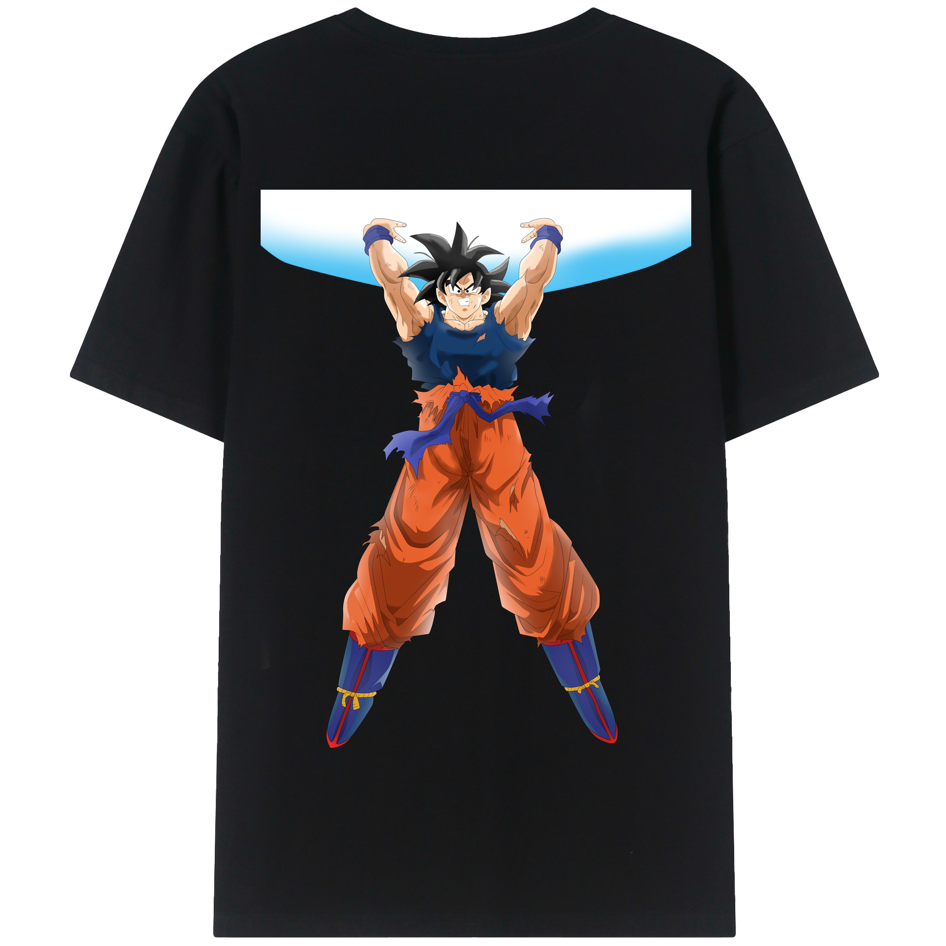 （画像用） ドラゴンボール 孫悟空（そん ごくう）Son Goku カカロット DRAGON BALL Kakarotto 綿100％半袖Tシャツ（背面プリント）