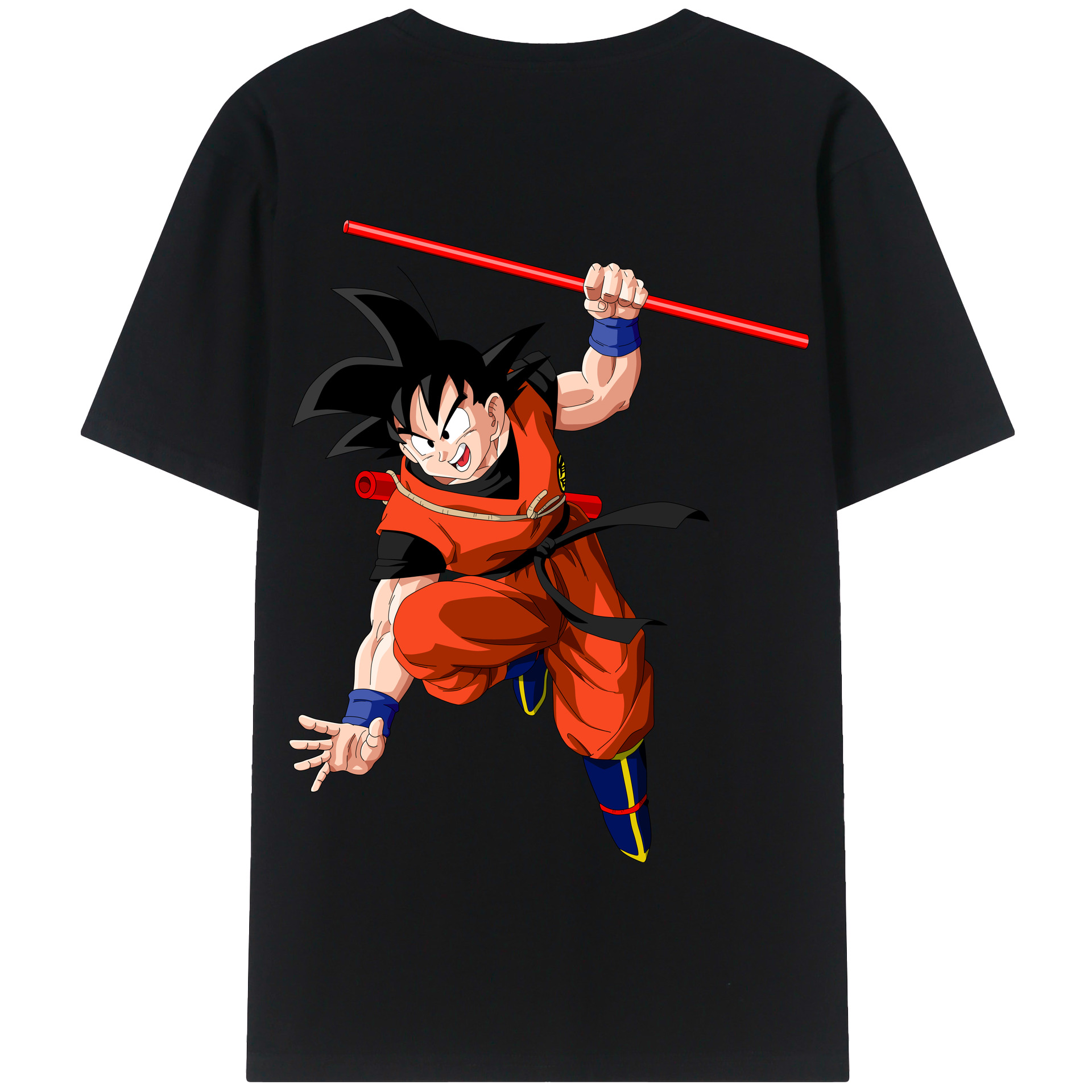 （画像用） ドラゴンボール 孫悟空（そん ごくう）Son Goku カカロット DRAGON BALL Kakarotto 綿100％半袖Tシャツ（背面プリント）