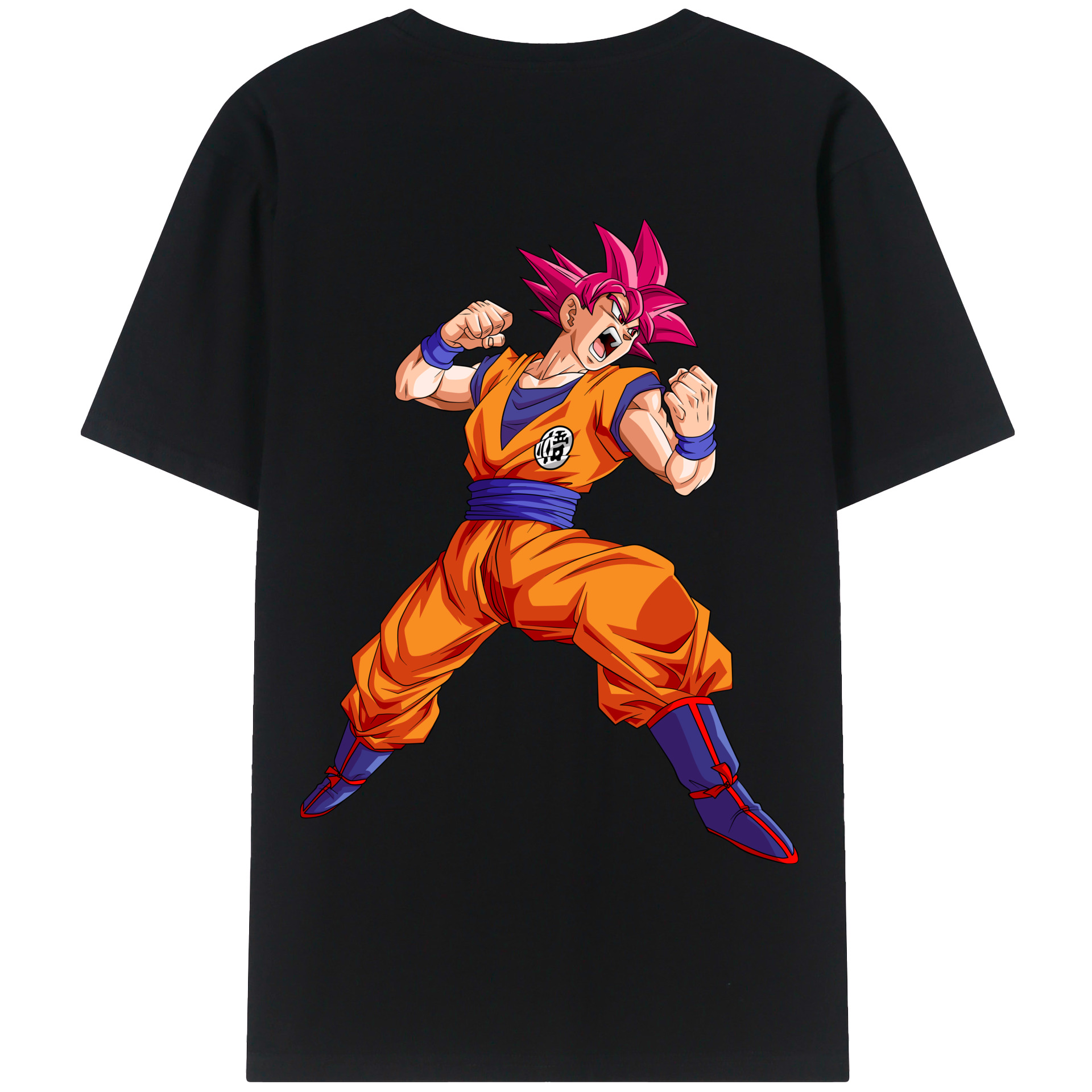 （画像用） ドラゴンボール 孫悟空（そん ごくう）Son Goku カカロット DRAGON BALL Kakarotto 綿100％半袖Tシャツ（背面プリント）