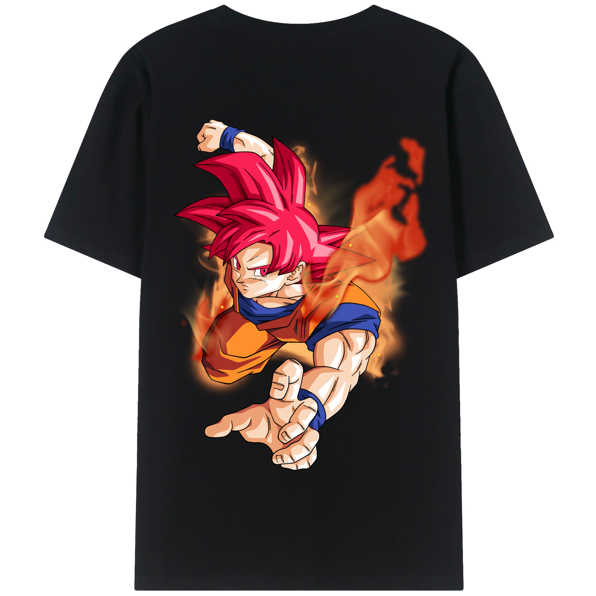 （画像用） ドラゴンボール 孫悟空（そん ごくう）Son Goku カカロット DRAGON BALL Kakarotto 綿100％半袖Tシャツ（背面プリント）