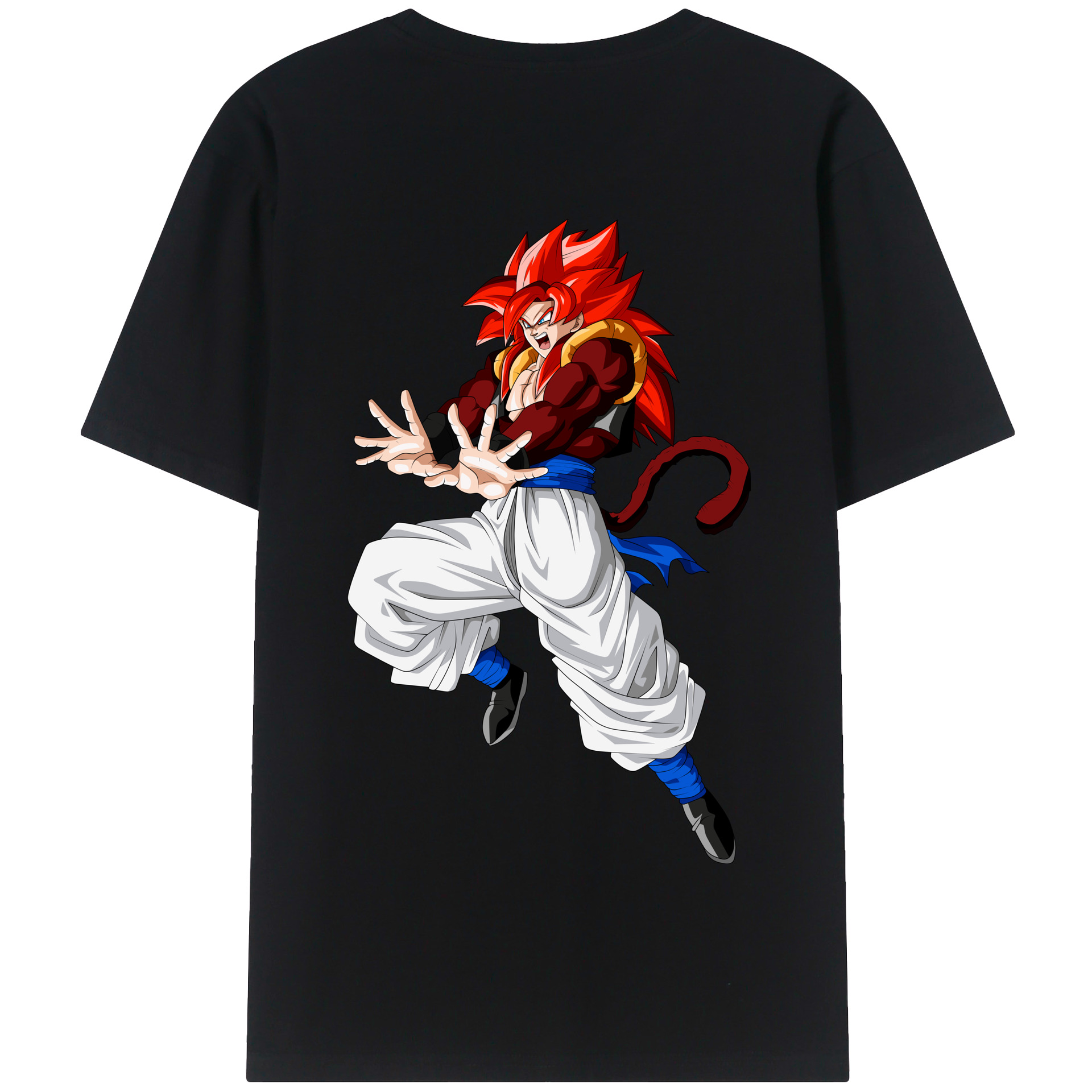 （画像用） ドラゴンボール 孫悟空（そん ごくう）Son Goku カカロット DRAGON BALL Kakarotto 綿100％半袖Tシャツ（背面プリント）