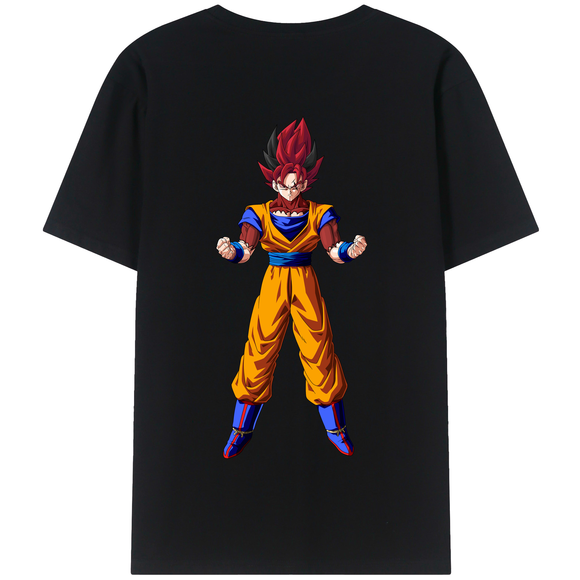 （画像用） ドラゴンボール 孫悟空（そん ごくう）Son Goku カカロット DRAGON BALL Kakarotto 綿100％半袖Tシャツ（背面プリント）