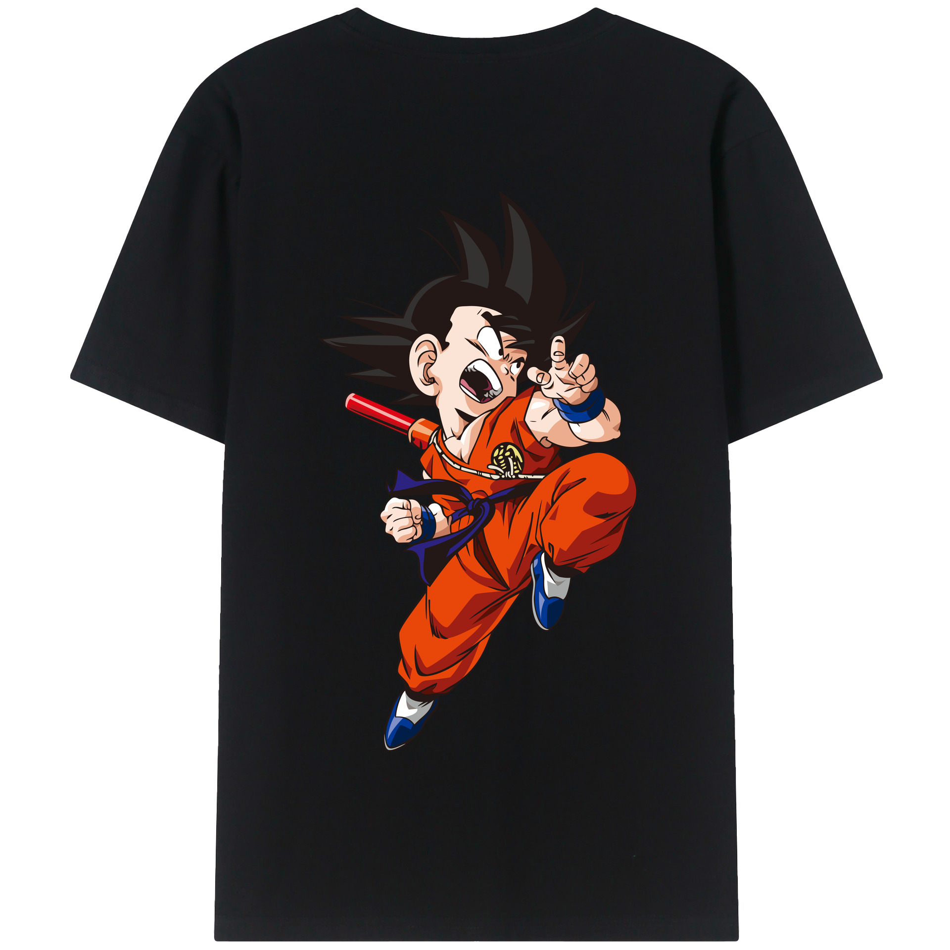 （画像用） ドラゴンボール 孫悟空（そん ごくう）Son Goku カカロット DRAGON BALL Kakarotto 綿100％半袖Tシャツ（背面プリント）