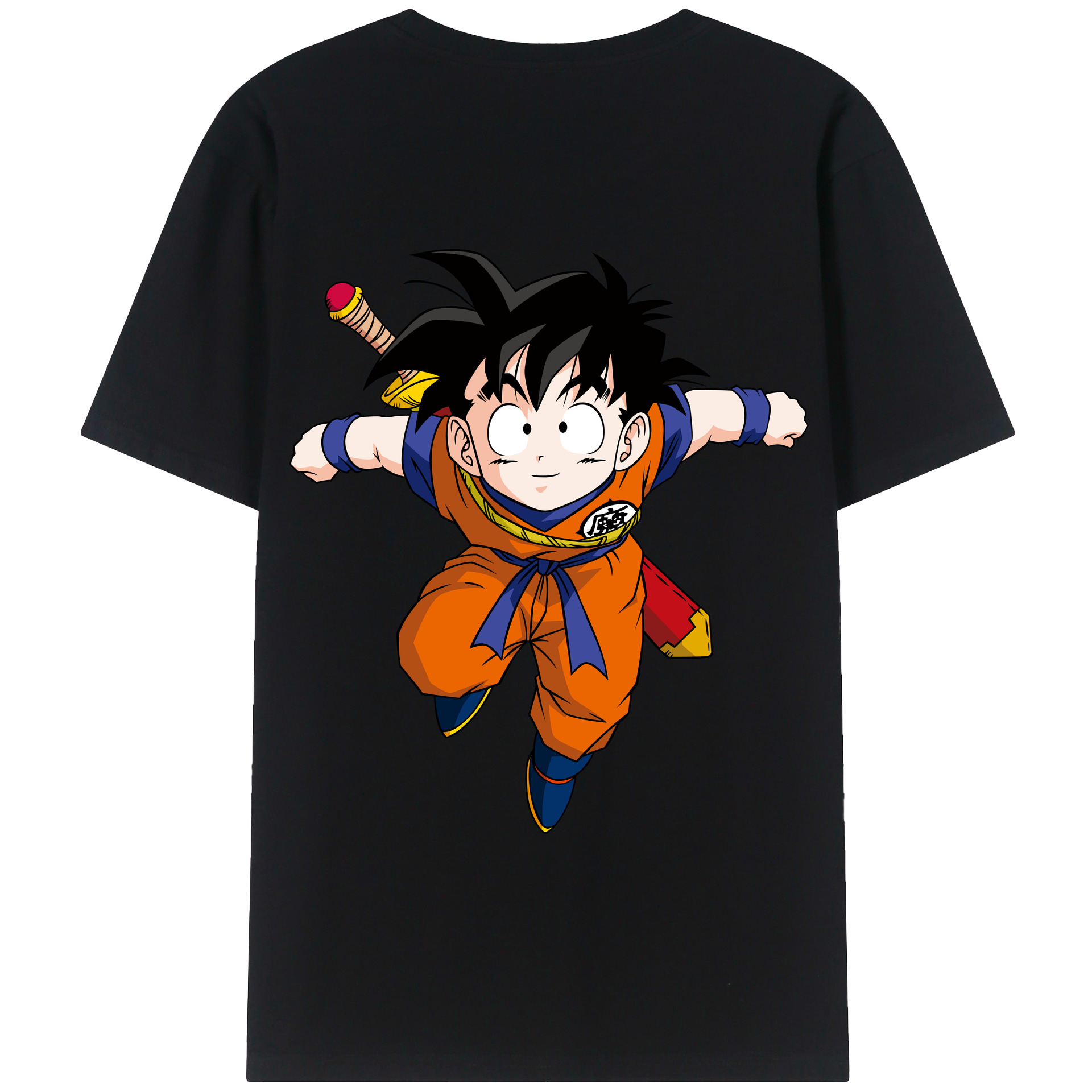 （画像用） ドラゴンボール 孫悟空（そん ごくう）Son Goku カカロット DRAGON BALL Kakarotto 綿100％半袖Tシャツ（背面プリント）