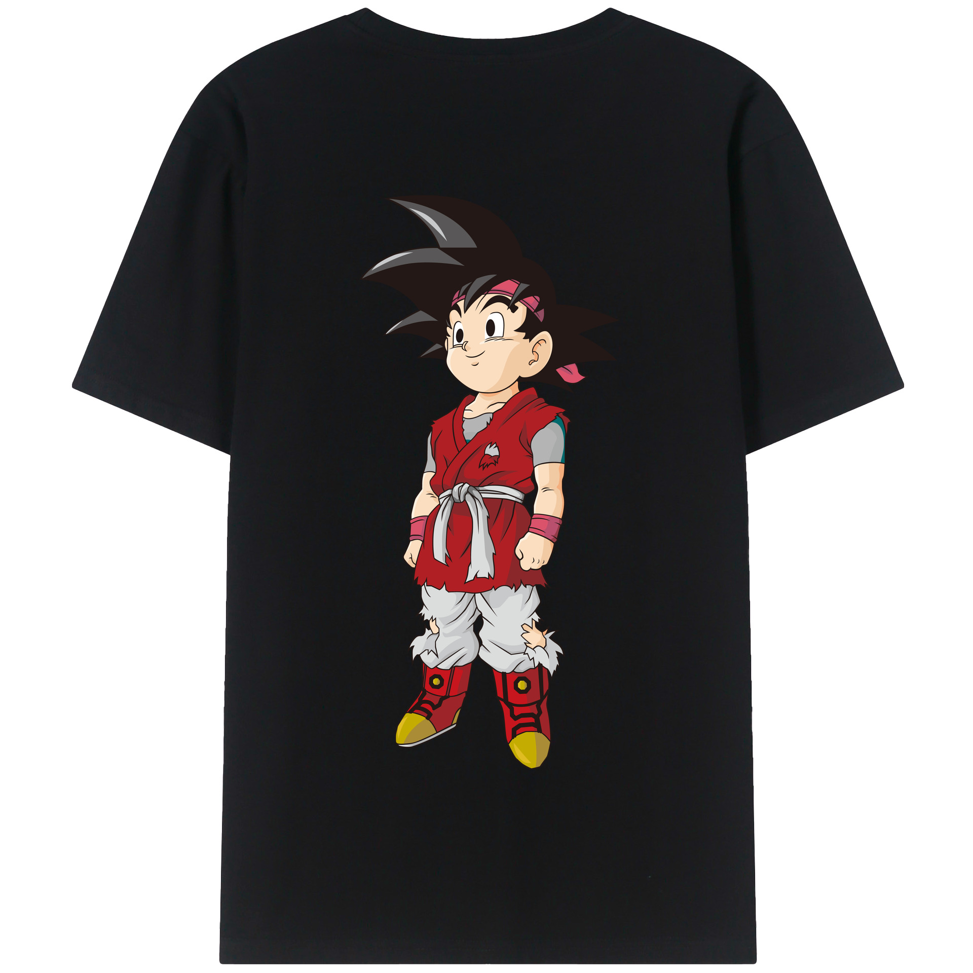 （画像用） ドラゴンボール 孫悟空（そん ごくう）Son Goku カカロット DRAGON BALL Kakarotto 綿100％半袖Tシャツ（背面プリント）