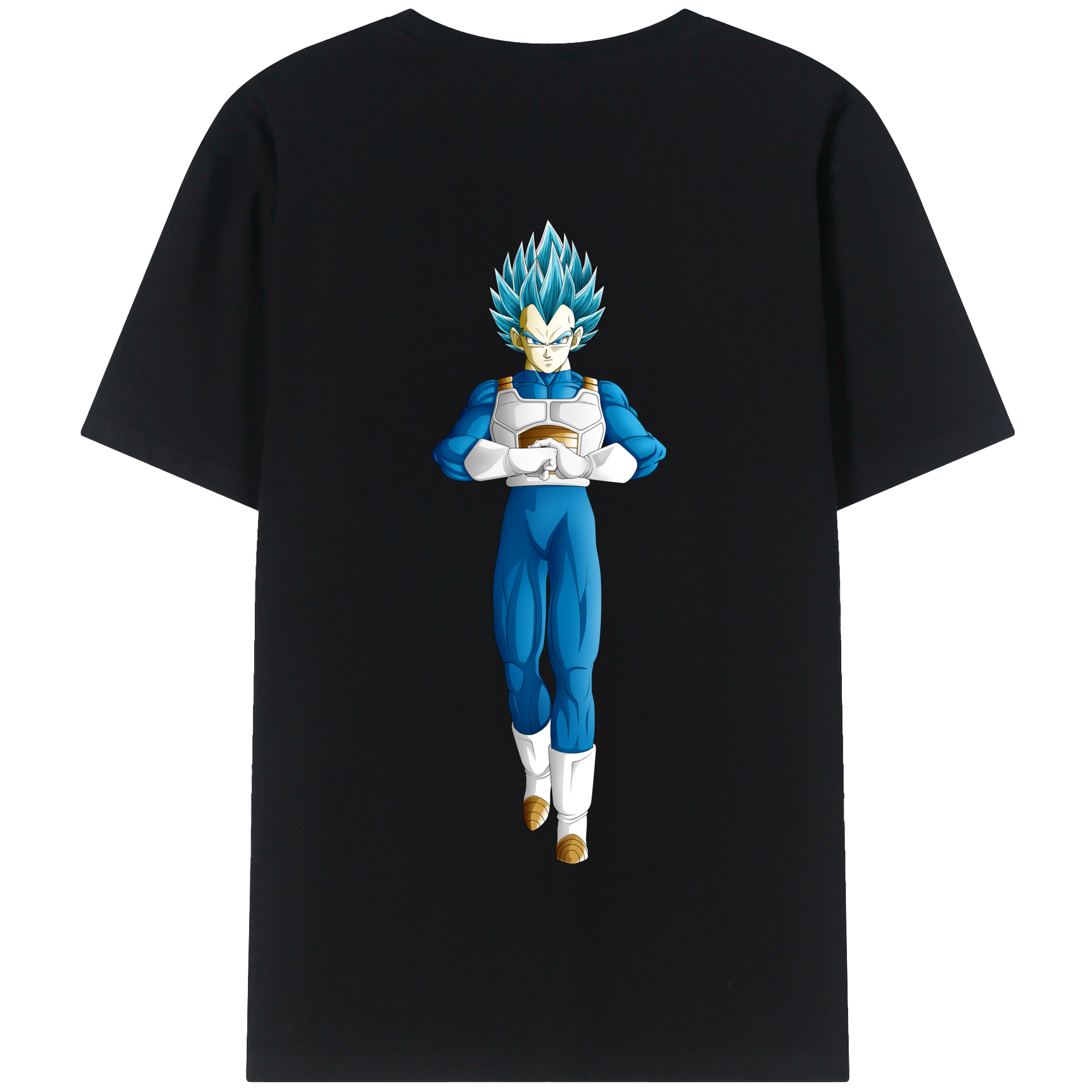 （画像用） ドラゴンボール ベジータ四世（Bejīta Yonsei）DRAGON BALL Vegeta IV 綿100％半袖Tシャツ（背面プリント）