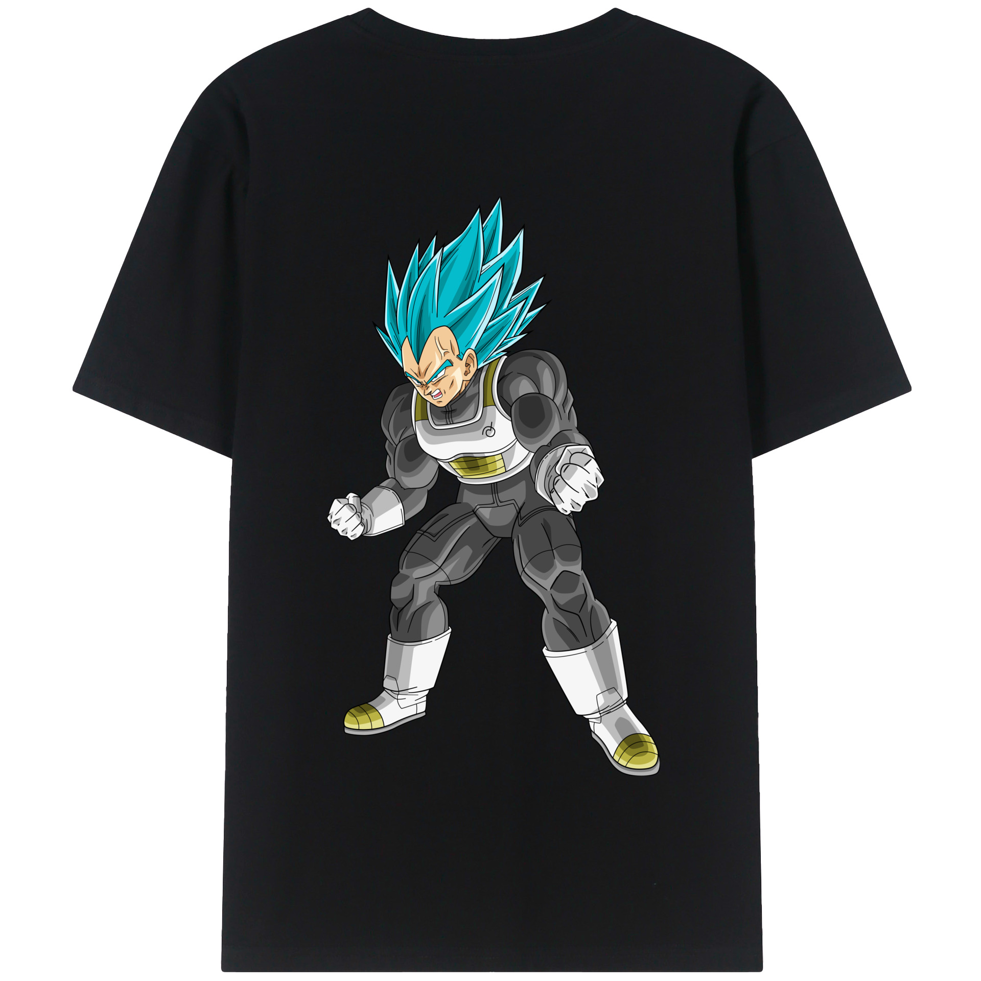 （画像用） ドラゴンボール ベジータ四世（Bejīta Yonsei）DRAGON BALL Vegeta IV 綿100％半袖Tシャツ（背面プリント）