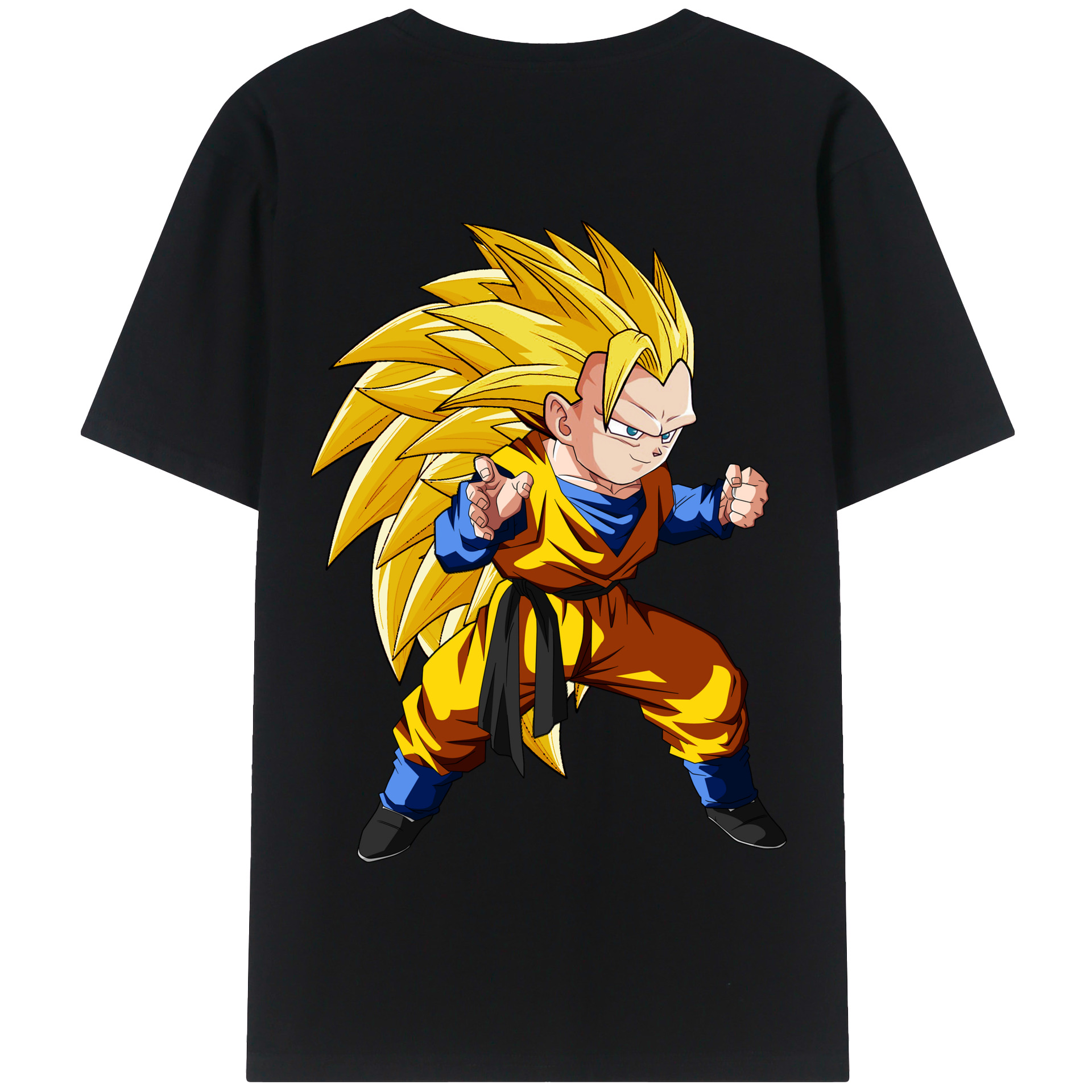 （画像用） ドラゴンボール ベジータ四世（Bejīta Yonsei）DRAGON BALL Vegeta IV 綿100％半袖Tシャツ（背面プリント）