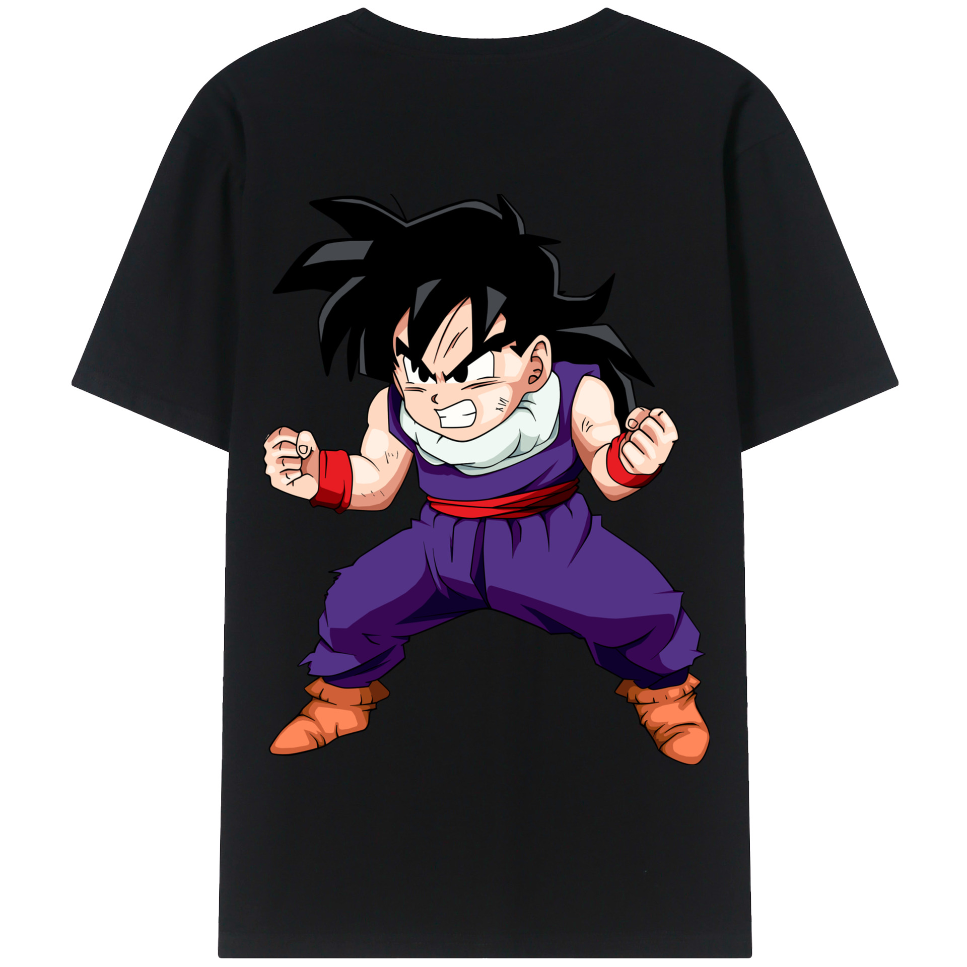 （画像用） ドラゴンボール 孫 悟飯（そんごはん）DRAGON BALL Son Gohan 綿100％半袖Tシャツ（背面プリント）