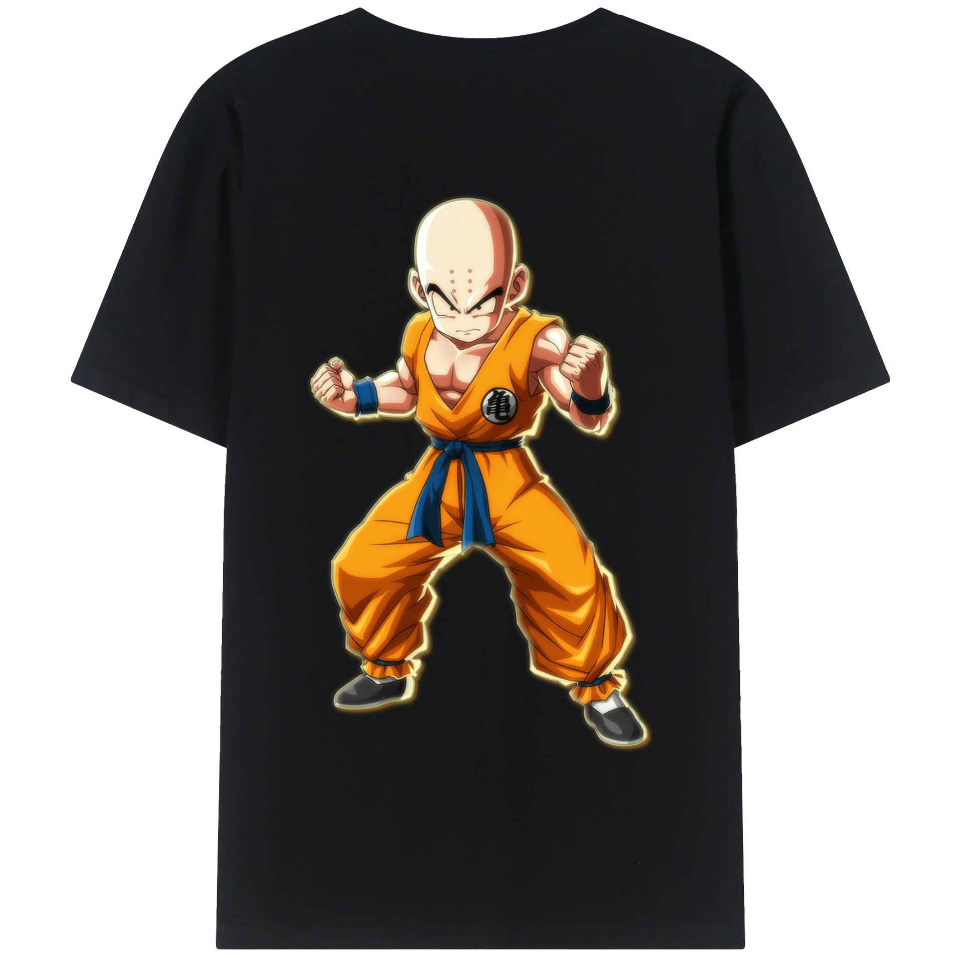 （画像用） ドラゴンボール クリリン DRAGON BALL krillin 綿100％半袖Tシャツ（背面プリント）