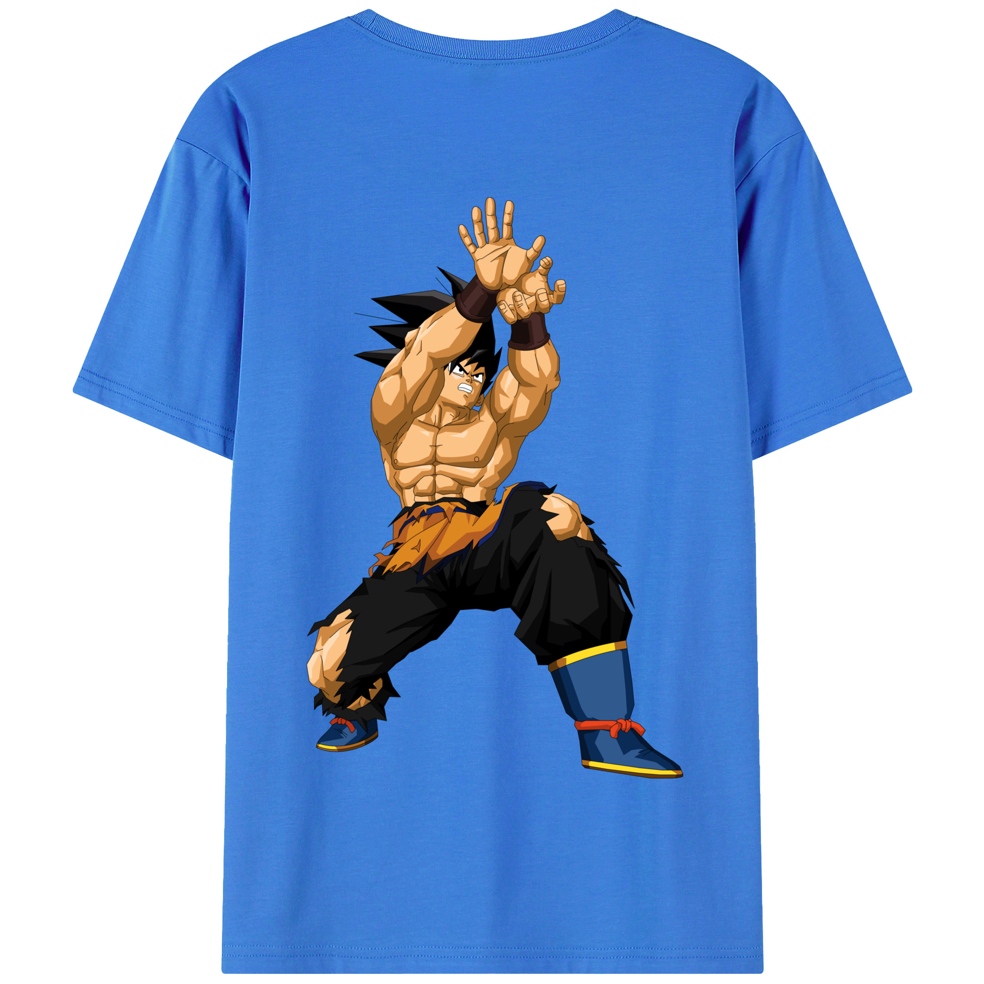 （画像用） ドラゴンボール 孫悟空（そん ごくう）Son Goku カカロット DRAGON BALL Kakarotto 綿100％半袖Tシャツ（背面プリント）