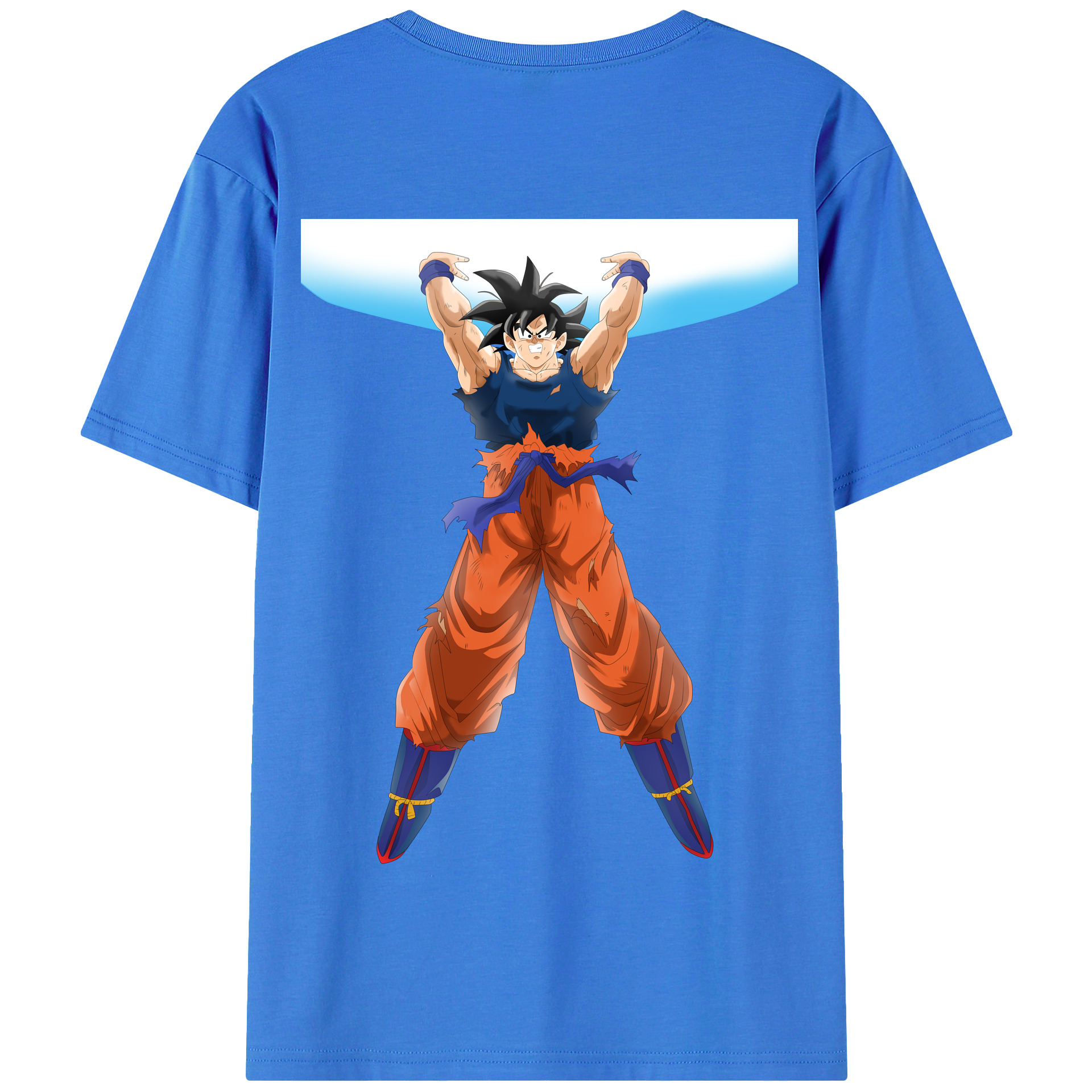 （画像用） ドラゴンボール 孫悟空（そん ごくう）Son Goku カカロット DRAGON BALL Kakarotto 綿100％半袖Tシャツ（背面プリント）
