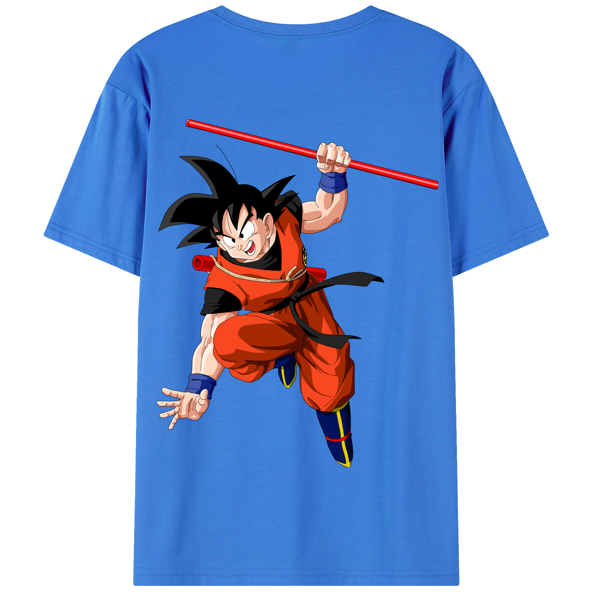 （画像用） ドラゴンボール 孫悟空（そん ごくう）Son Goku カカロット DRAGON BALL Kakarotto 綿100％半袖Tシャツ（背面プリント）