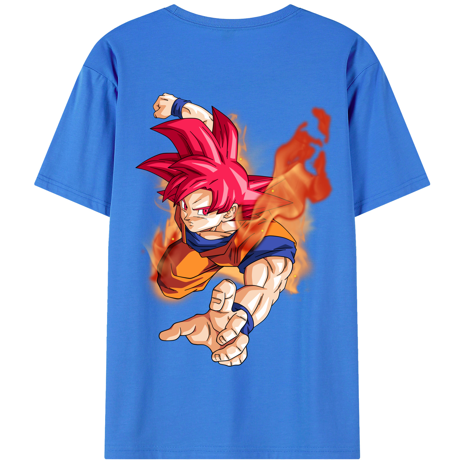 （画像用） ドラゴンボール 孫悟空（そん ごくう）Son Goku カカロット DRAGON BALL Kakarotto 綿100％半袖Tシャツ（背面プリント）