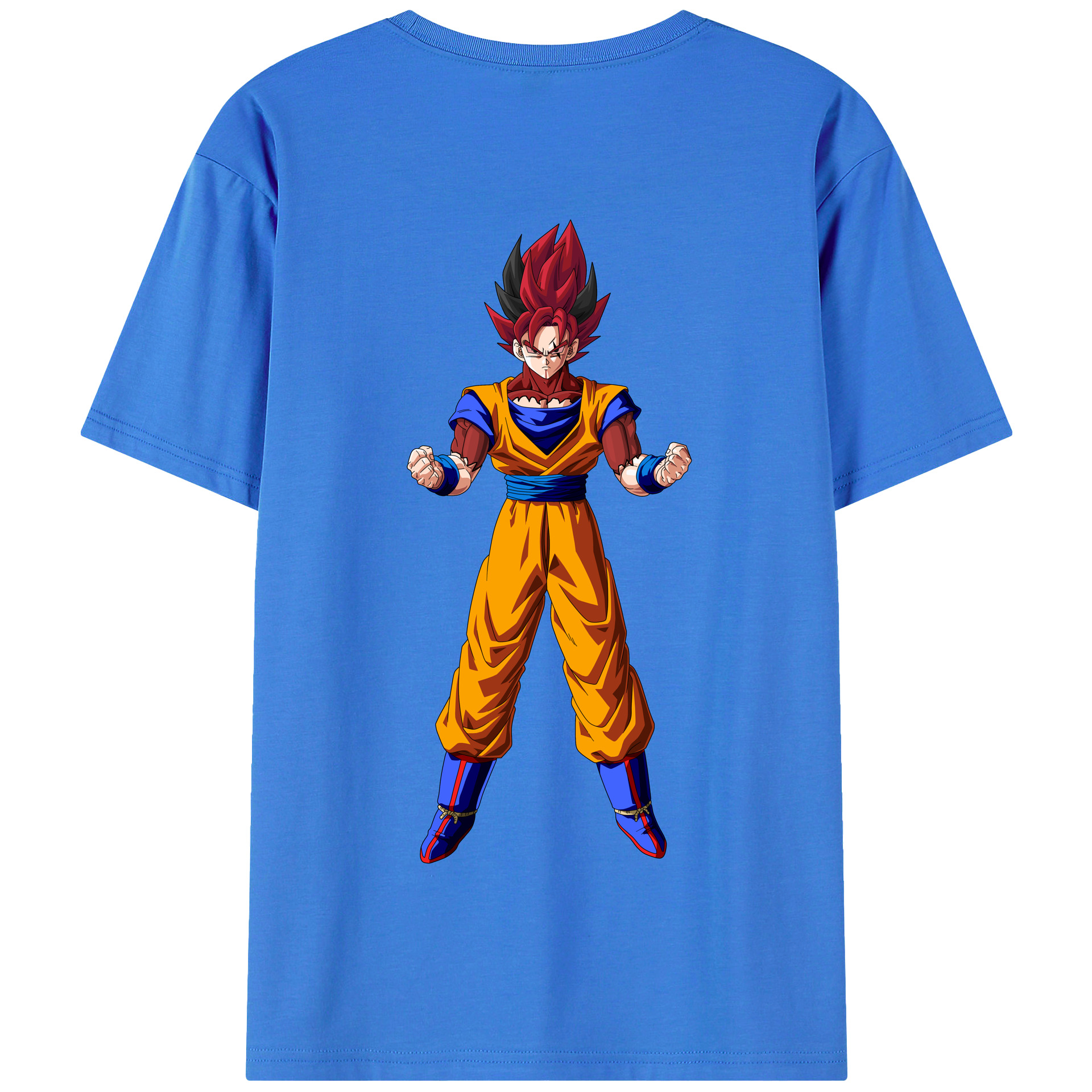 （画像用） ドラゴンボール 孫悟空（そん ごくう）Son Goku カカロット DRAGON BALL Kakarotto 綿100％半袖Tシャツ（背面プリント）