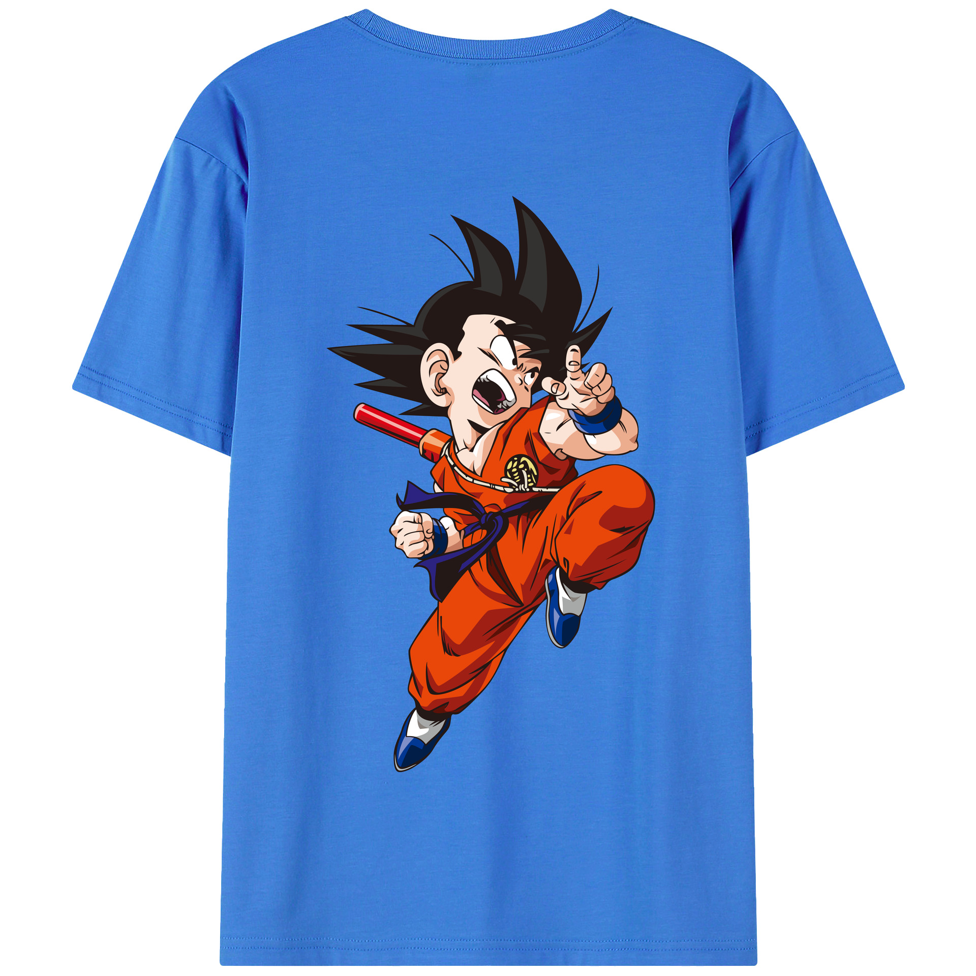 （画像用） ドラゴンボール 孫悟空（そん ごくう）Son Goku カカロット DRAGON BALL Kakarotto 綿100％半袖Tシャツ（背面プリント）