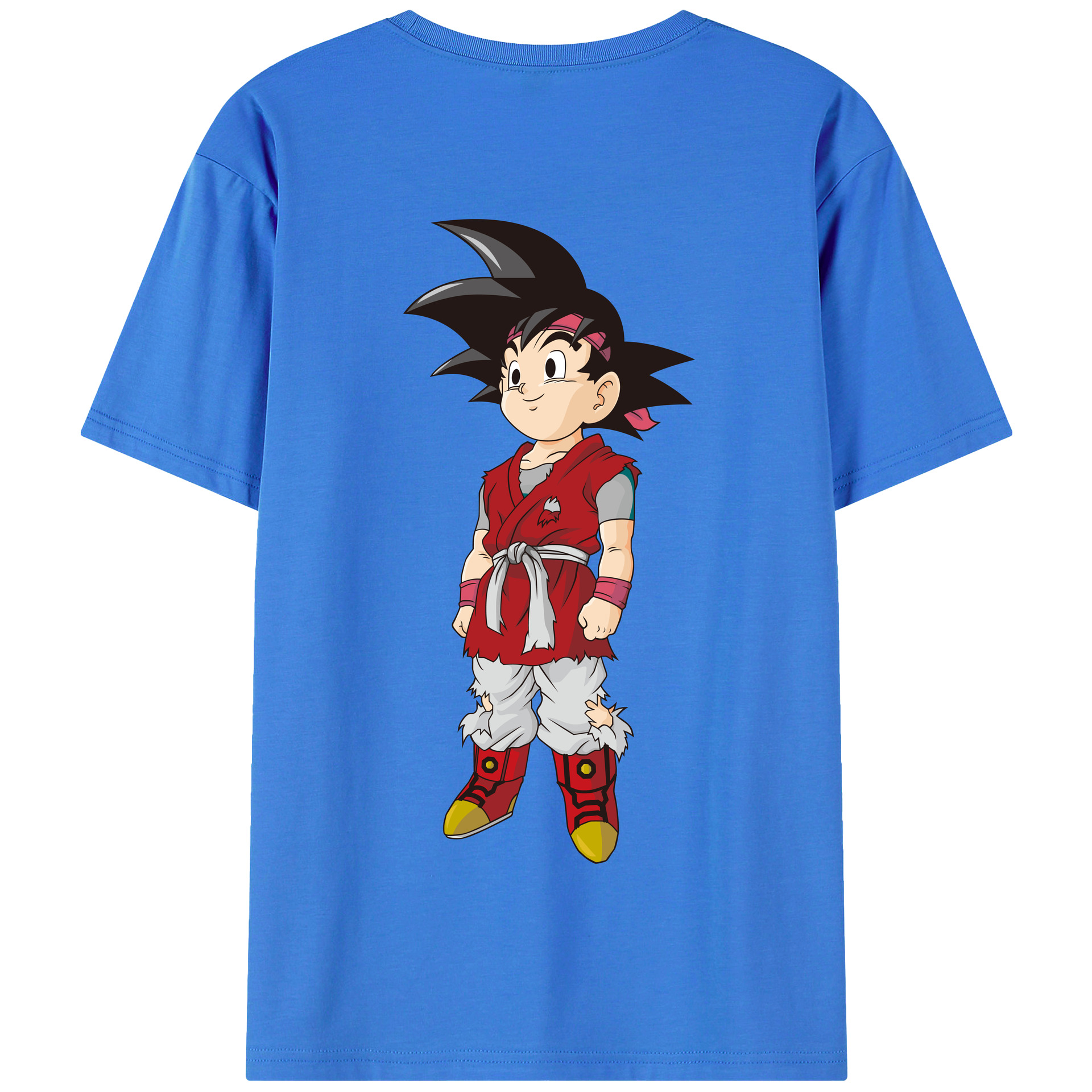 （画像用） ドラゴンボール 孫悟空（そん ごくう）Son Goku カカロット DRAGON BALL Kakarotto 綿100％半袖Tシャツ（背面プリント）