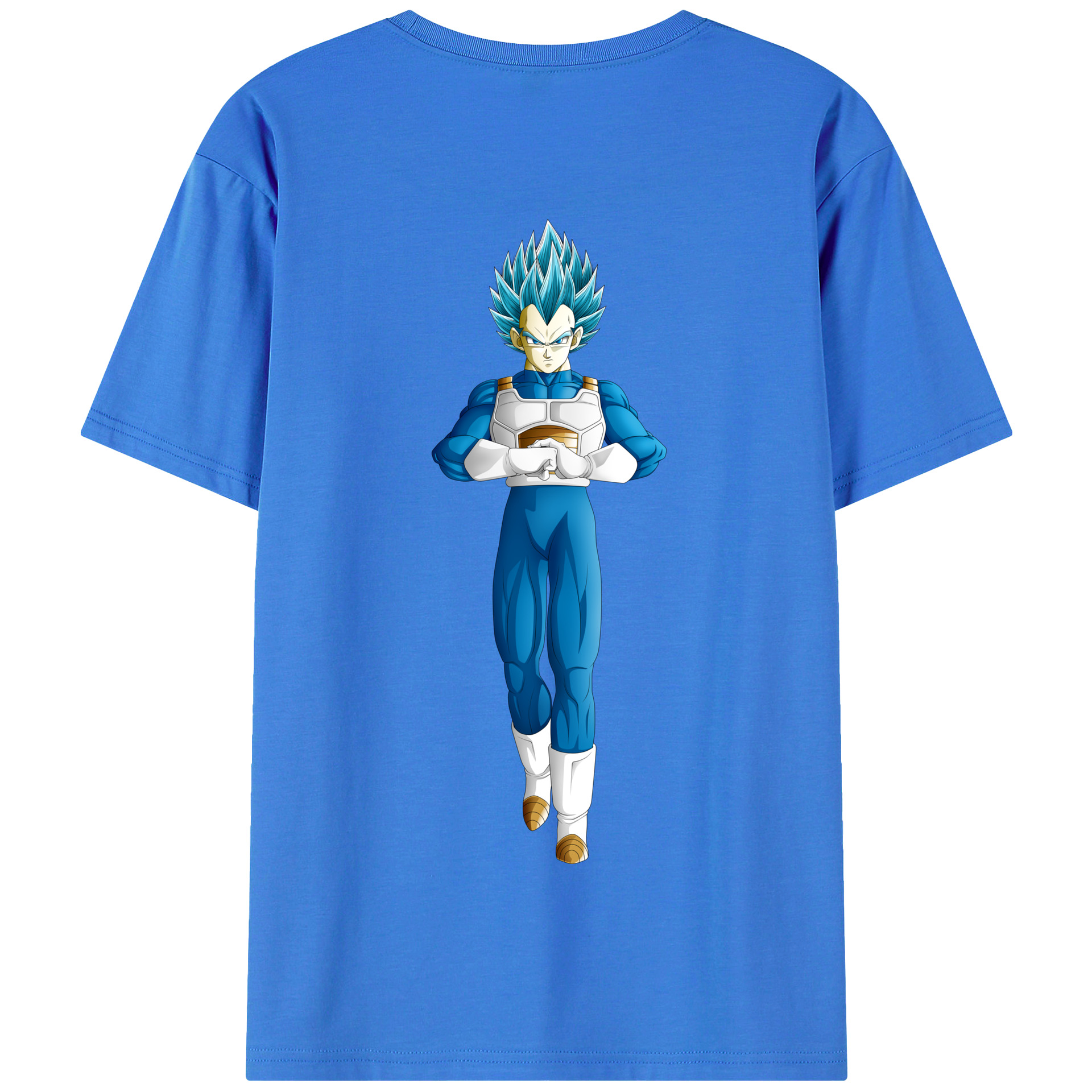 （画像用） ドラゴンボール ベジータ四世（Bejīta Yonsei）DRAGON BALL Vegeta IV 綿100％半袖Tシャツ（背面プリント）