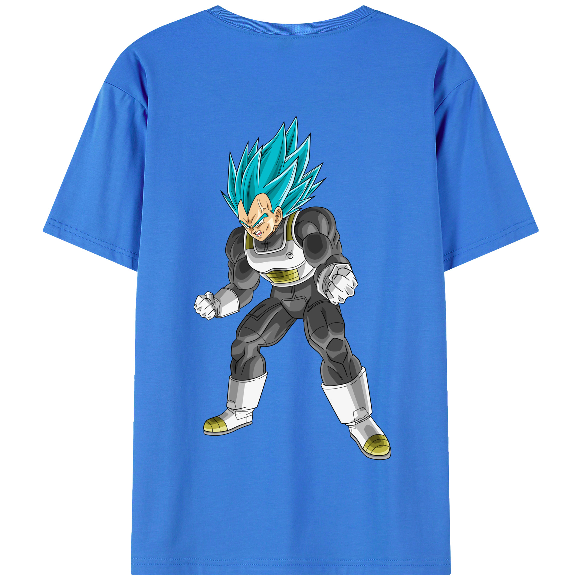 （画像用） ドラゴンボール ベジータ四世（Bejīta Yonsei）DRAGON BALL Vegeta IV 綿100％半袖Tシャツ（背面プリント）