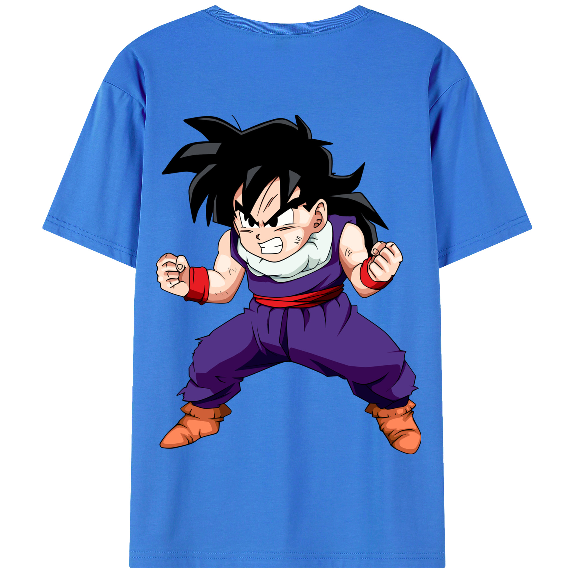 （画像用） ドラゴンボール 孫 悟飯（そんごはん）DRAGON BALL Son Gohan 綿100％半袖Tシャツ（背面プリント）