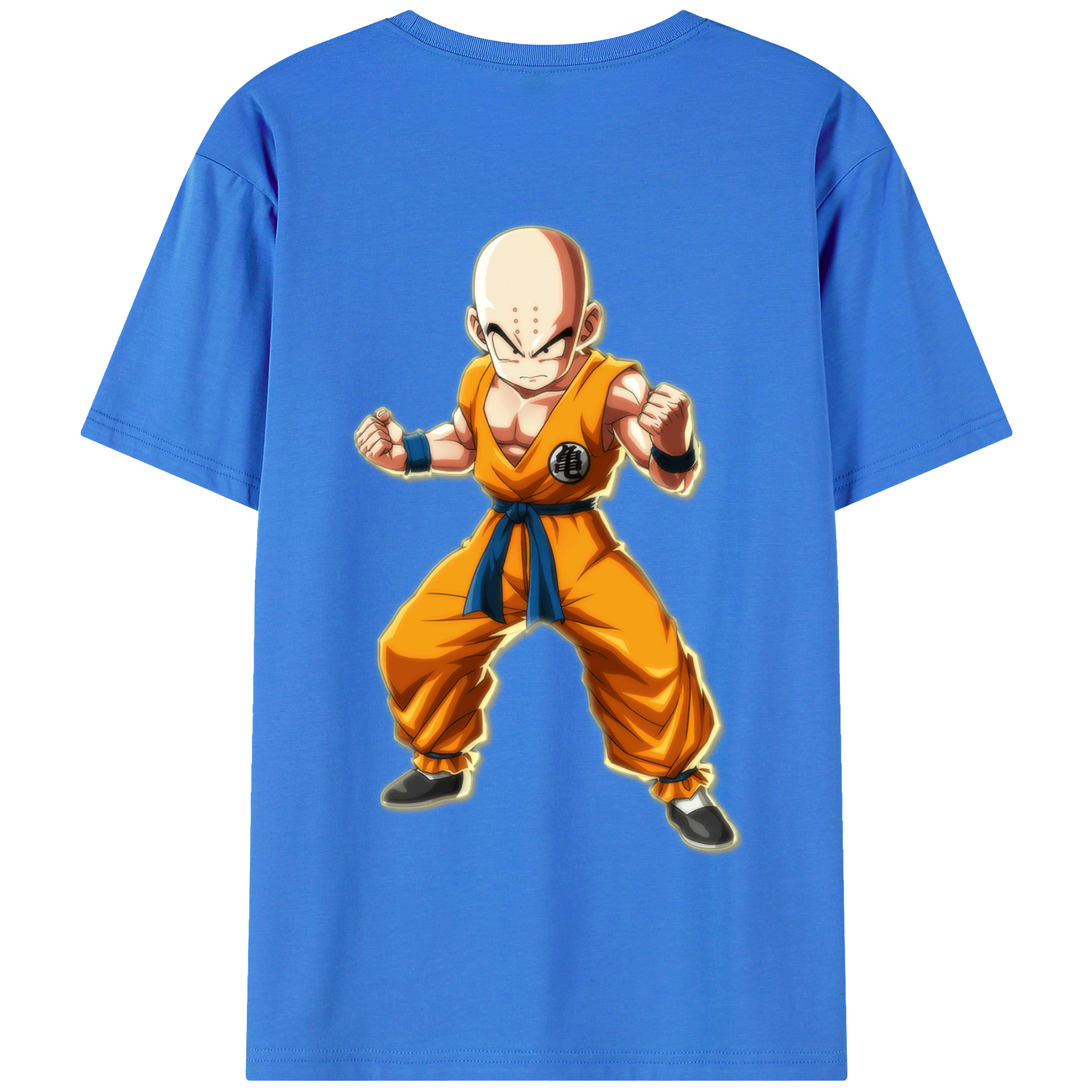 （画像用） ドラゴンボール クリリン DRAGON BALL krillin 綿100％半袖Tシャツ（背面プリント）