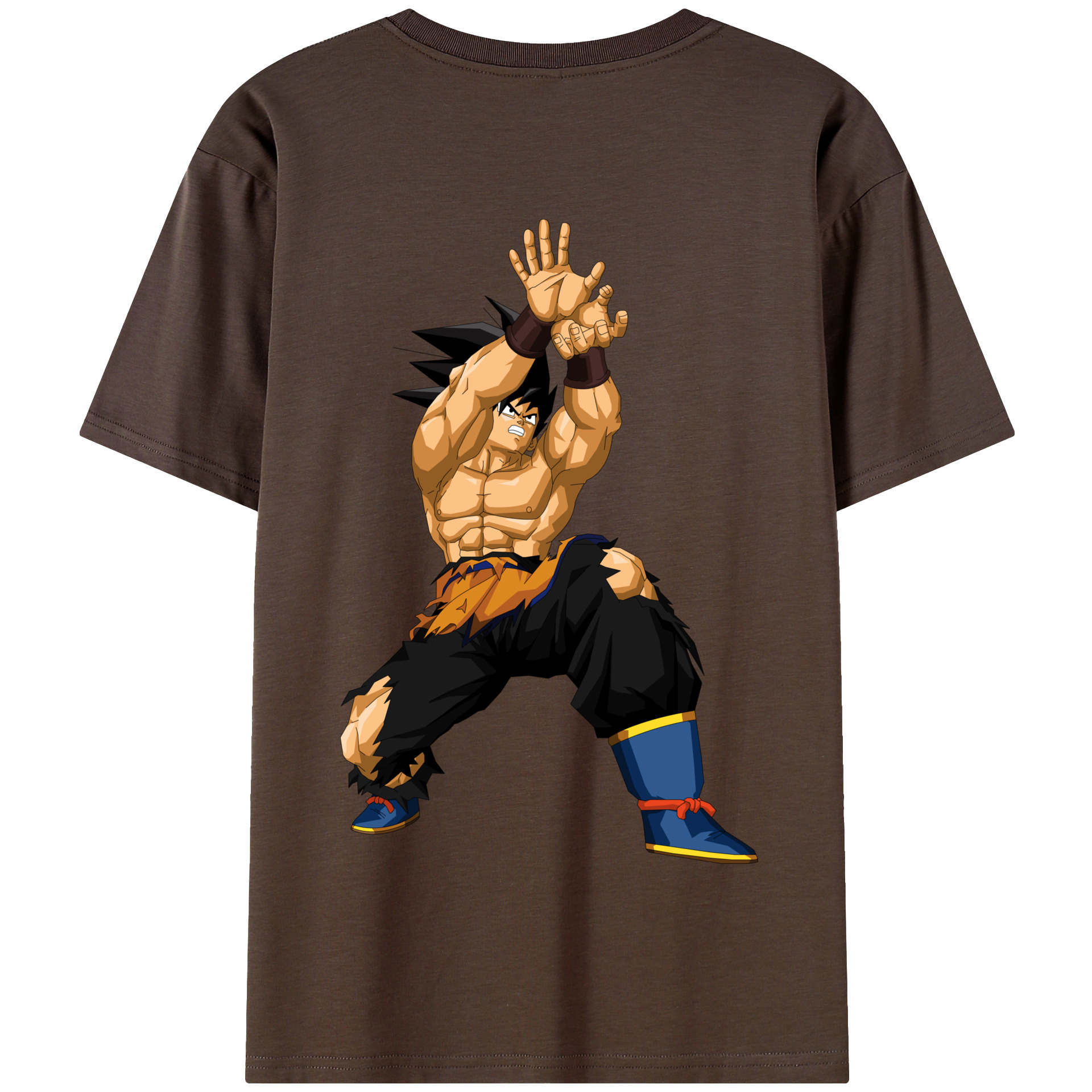 （画像用） ドラゴンボール 孫悟空（そん ごくう）Son Goku カカロット DRAGON BALL Kakarotto 綿100％半袖Tシャツ（背面プリント）