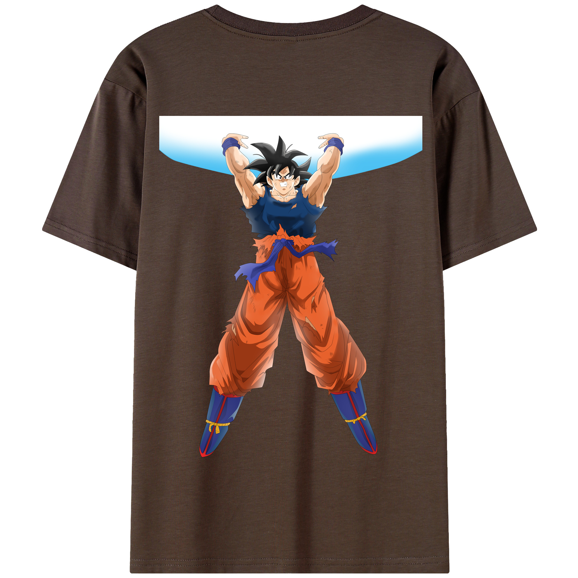 （画像用） ドラゴンボール 孫悟空（そん ごくう）Son Goku カカロット DRAGON BALL Kakarotto 綿100％半袖Tシャツ（背面プリント）