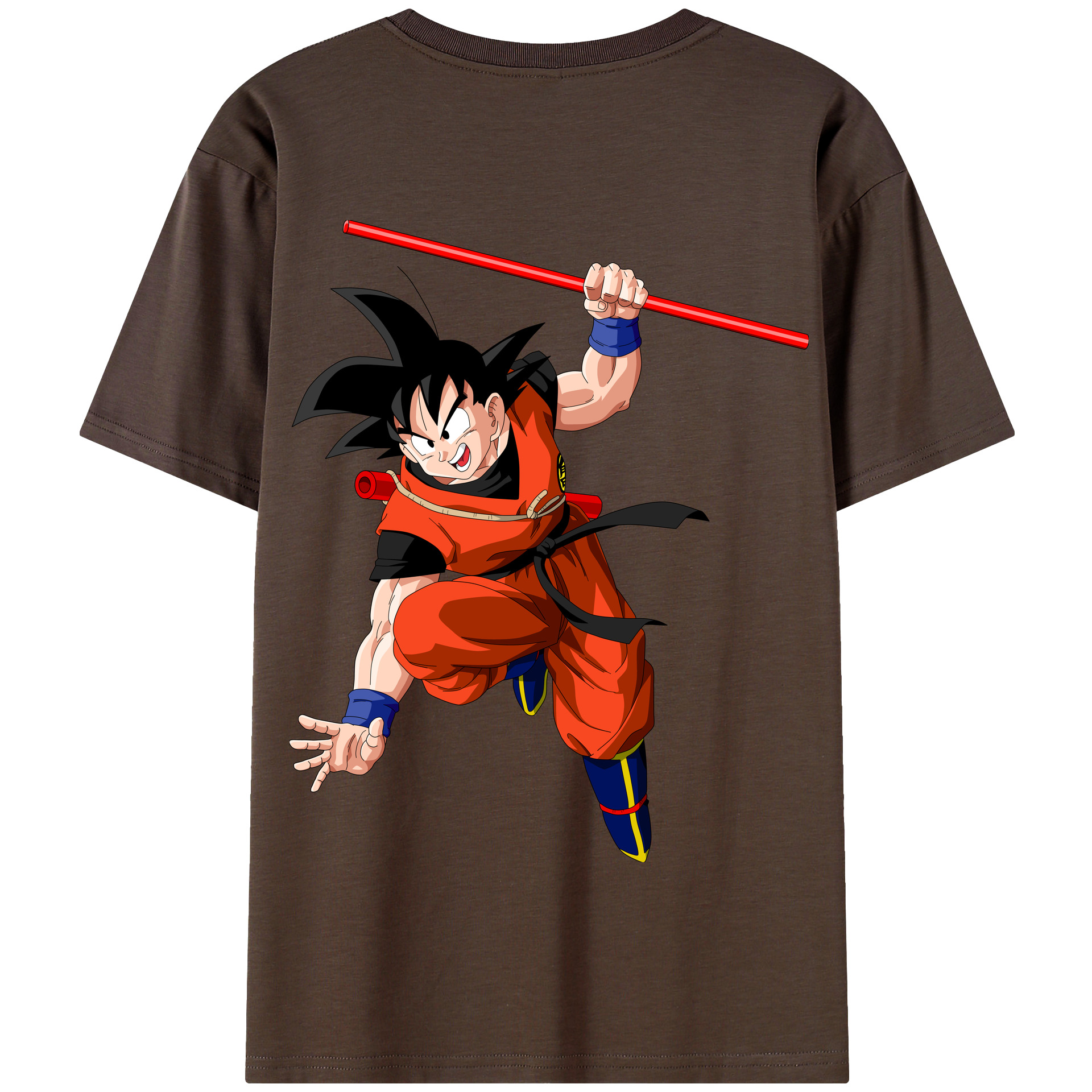 （画像用） ドラゴンボール 孫悟空（そん ごくう）Son Goku カカロット DRAGON BALL Kakarotto 綿100％半袖Tシャツ（背面プリント）