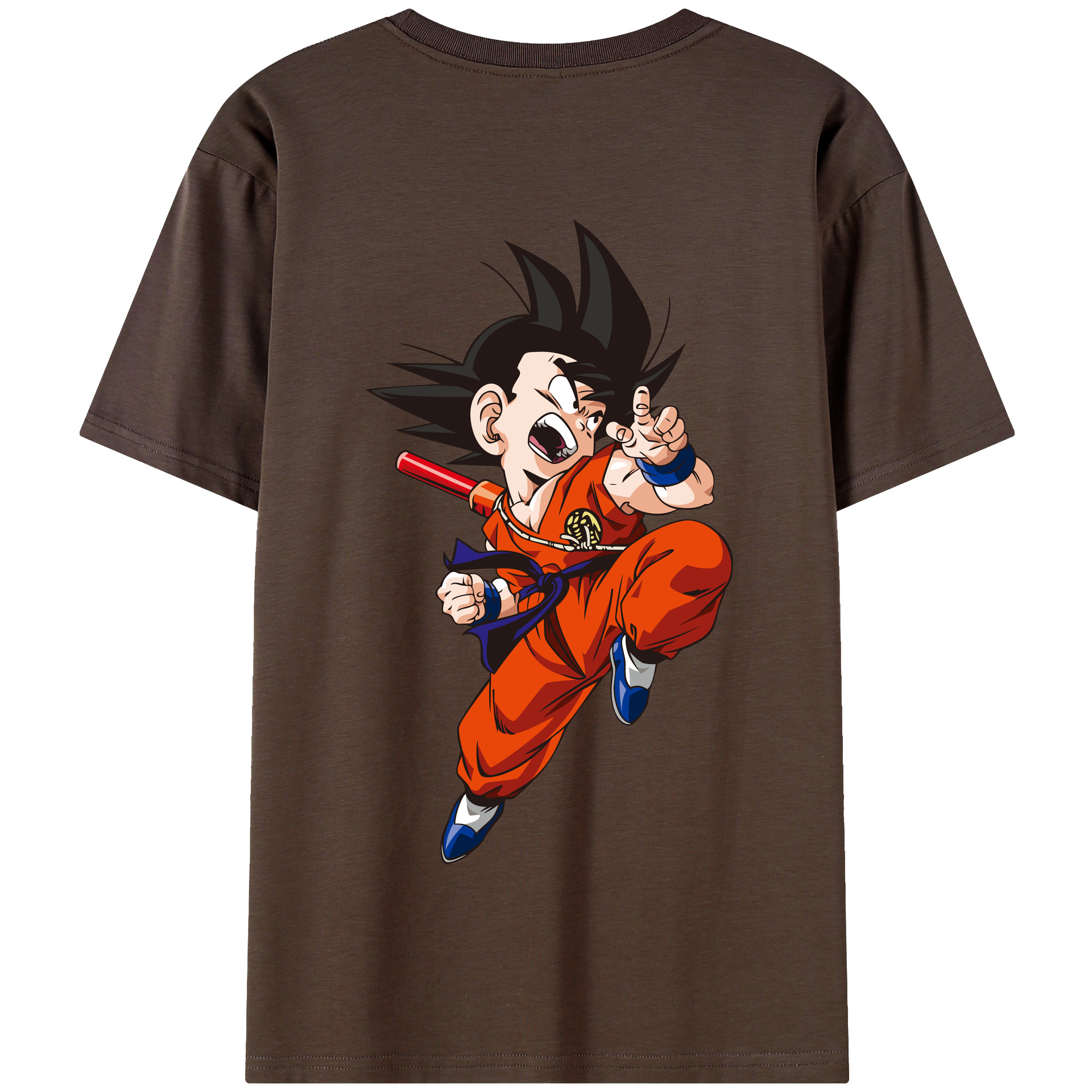 （画像用） ドラゴンボール 孫悟空（そん ごくう）Son Goku カカロット DRAGON BALL Kakarotto 綿100％半袖Tシャツ（背面プリント）
