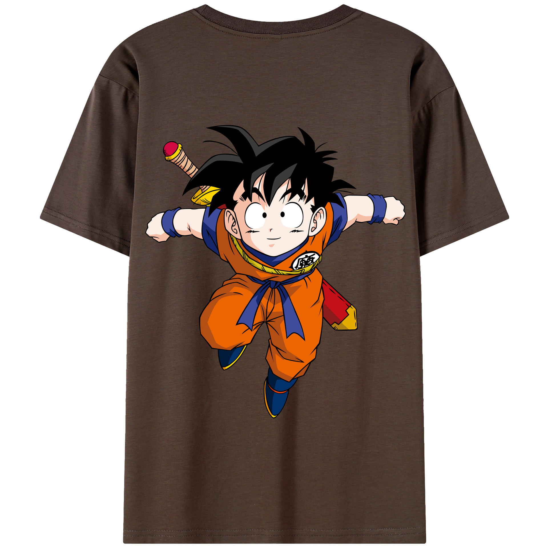 （画像用） ドラゴンボール 孫悟空（そん ごくう）Son Goku カカロット DRAGON BALL Kakarotto 綿100％半袖Tシャツ（背面プリント）