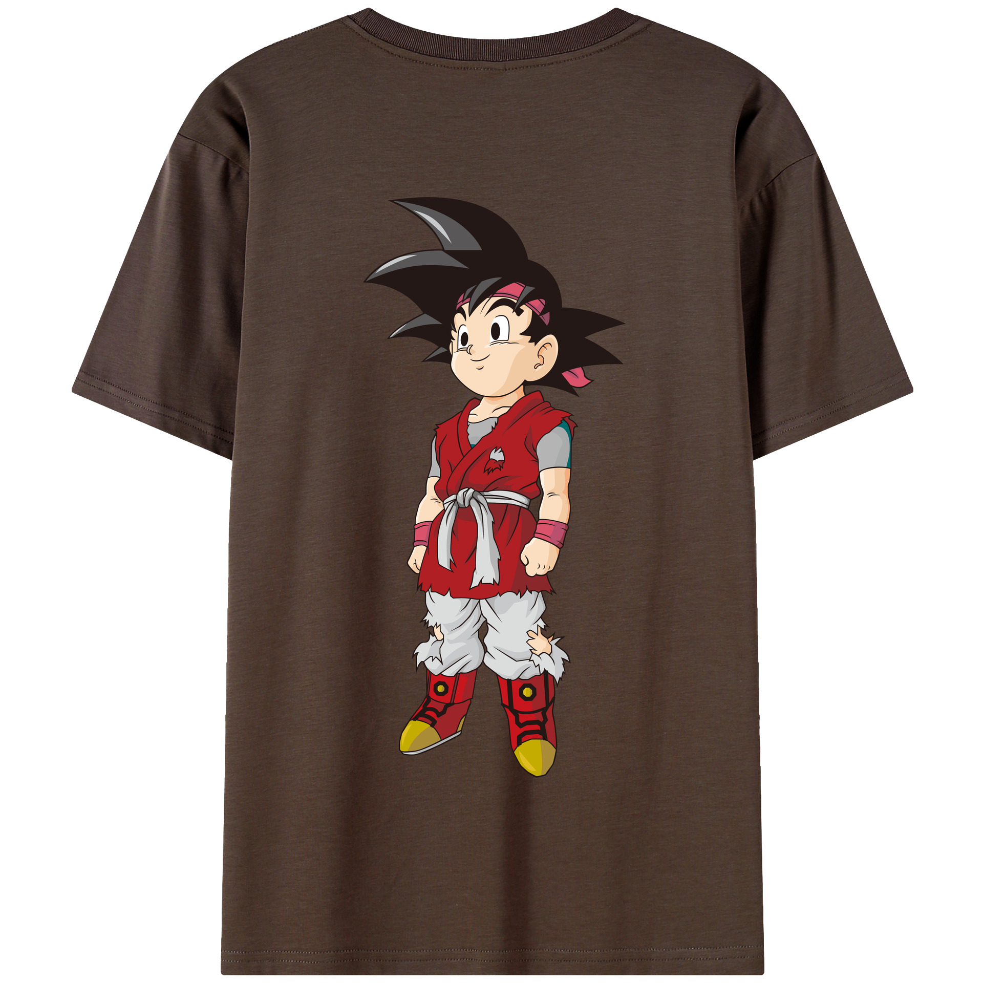 （画像用） ドラゴンボール 孫悟空（そん ごくう）Son Goku カカロット DRAGON BALL Kakarotto 綿100％半袖Tシャツ（背面プリント）