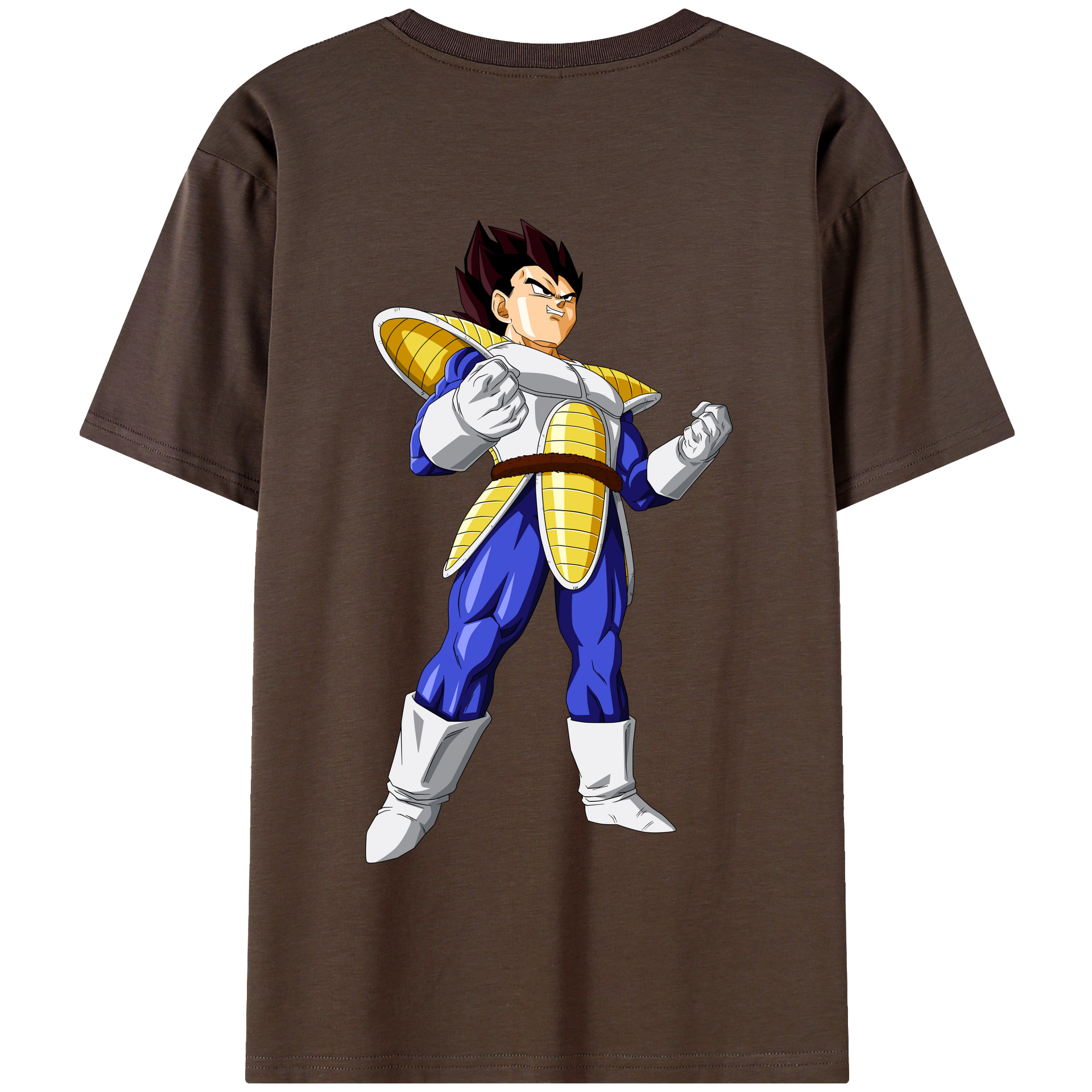 （画像用） ドラゴンボール ベジータ四世（Bejīta Yonsei）DRAGON BALL Vegeta IV 綿100％半袖Tシャツ（背面プリント）