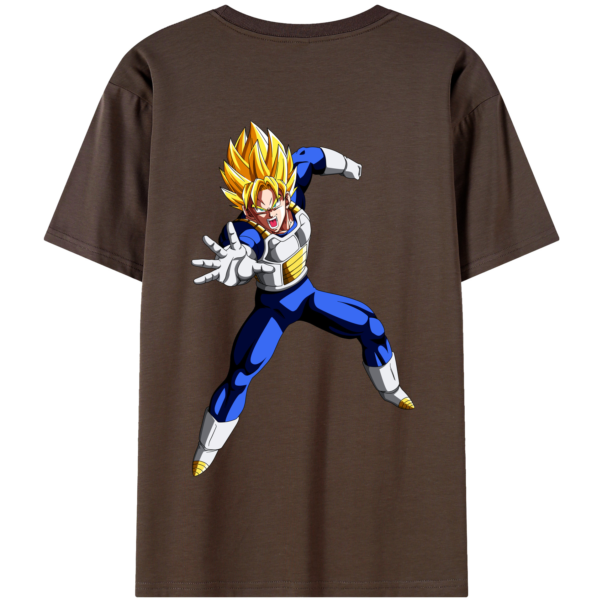 （画像用） ドラゴンボール ベジータ四世（Bejīta Yonsei）DRAGON BALL Vegeta IV 綿100％半袖Tシャツ（背面プリント）