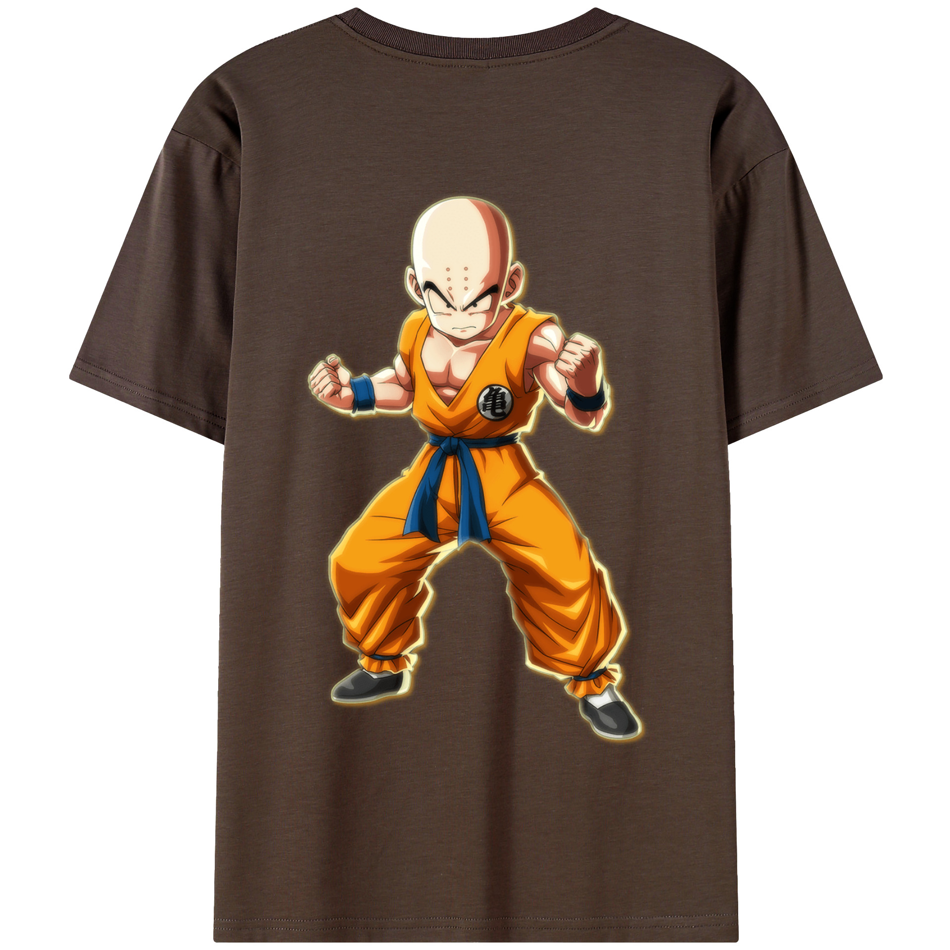 （画像用） ドラゴンボール クリリン DRAGON BALL krillin 綿100％半袖Tシャツ（背面プリント）