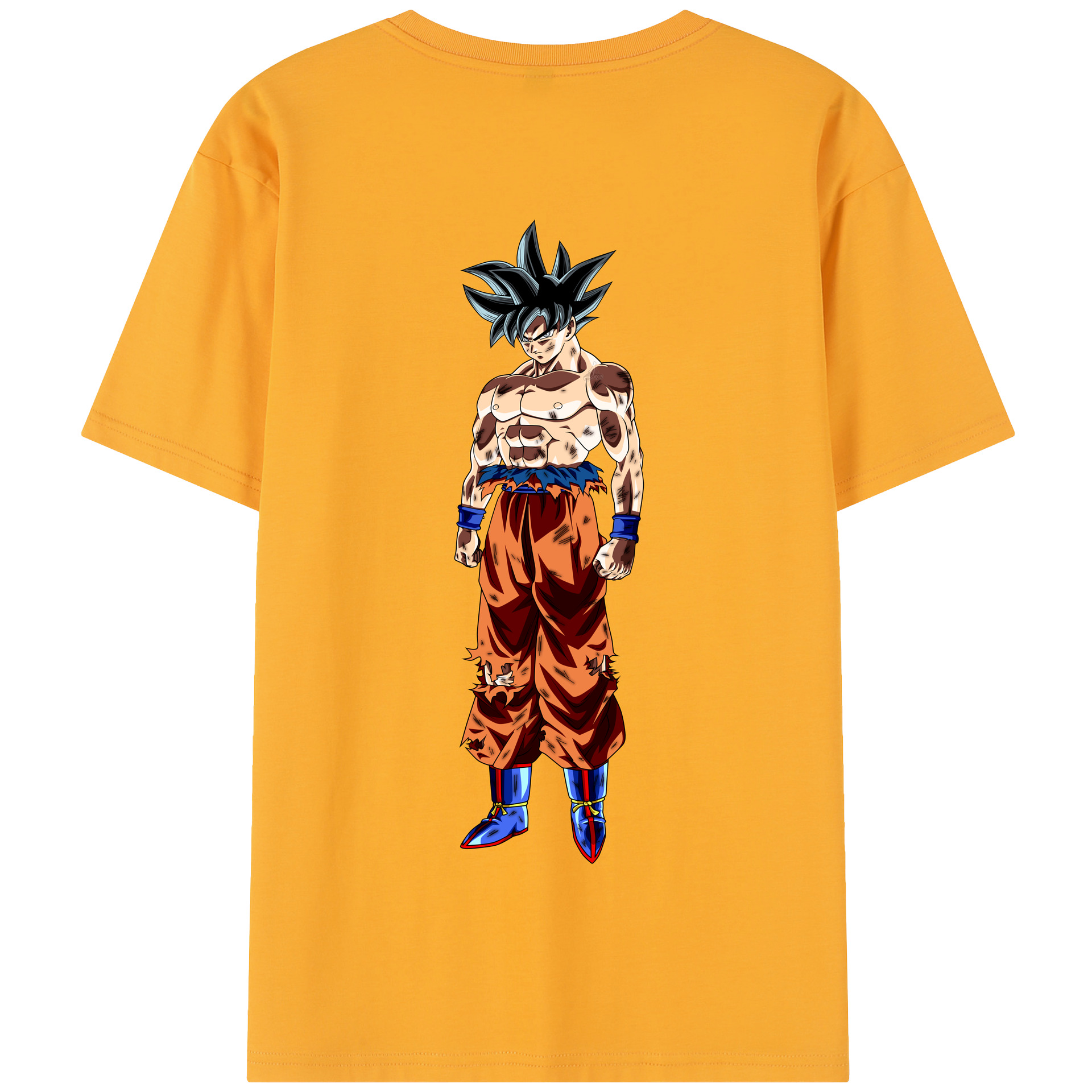 （画像用） ドラゴンボール 孫悟空（そん ごくう）Son Goku カカロット DRAGON BALL Kakarotto 綿100％半袖Tシャツ（背面プリント）