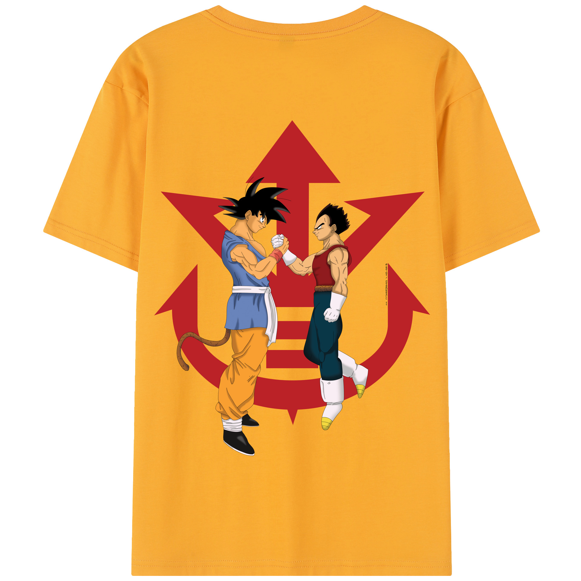 （画像用） ドラゴンボール 孫悟空（そん ごくう）Son Goku カカロット DRAGON BALL Kakarotto 綿100％半袖Tシャツ（背面プリント）