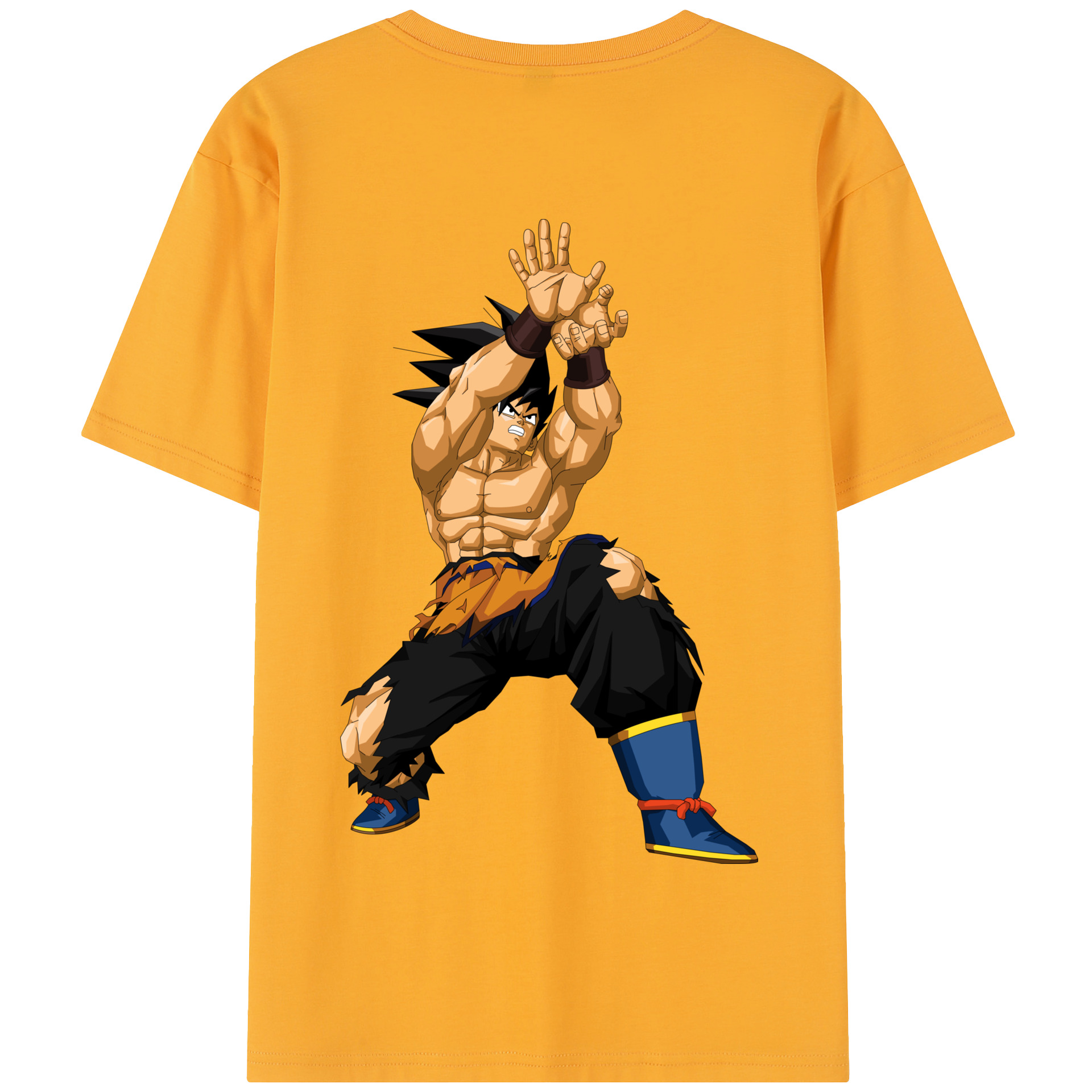 （画像用） ドラゴンボール 孫悟空（そん ごくう）Son Goku カカロット DRAGON BALL Kakarotto 綿100％半袖Tシャツ（背面プリント）