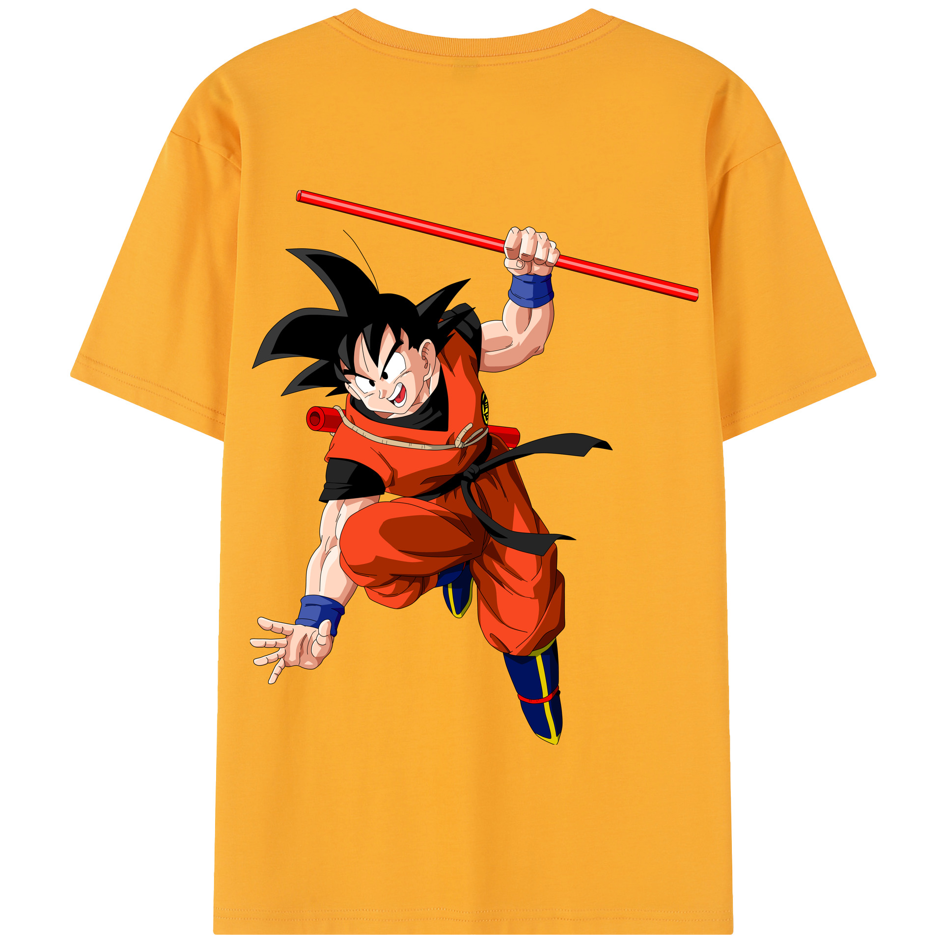 （画像用） ドラゴンボール 孫悟空（そん ごくう）Son Goku カカロット DRAGON BALL Kakarotto 綿100％半袖Tシャツ（背面プリント）
