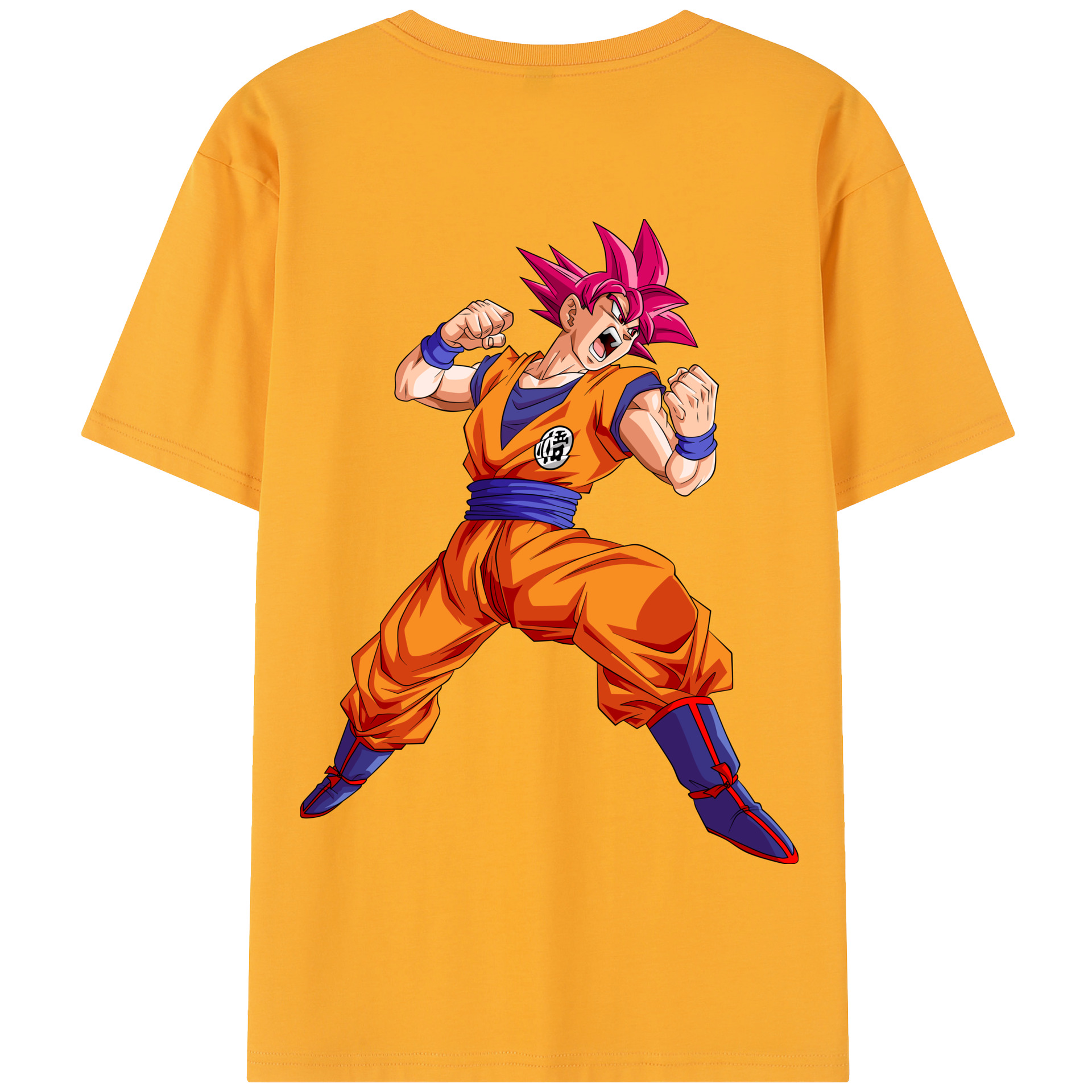 （画像用） ドラゴンボール 孫悟空（そん ごくう）Son Goku カカロット DRAGON BALL Kakarotto 綿100％半袖Tシャツ（背面プリント）