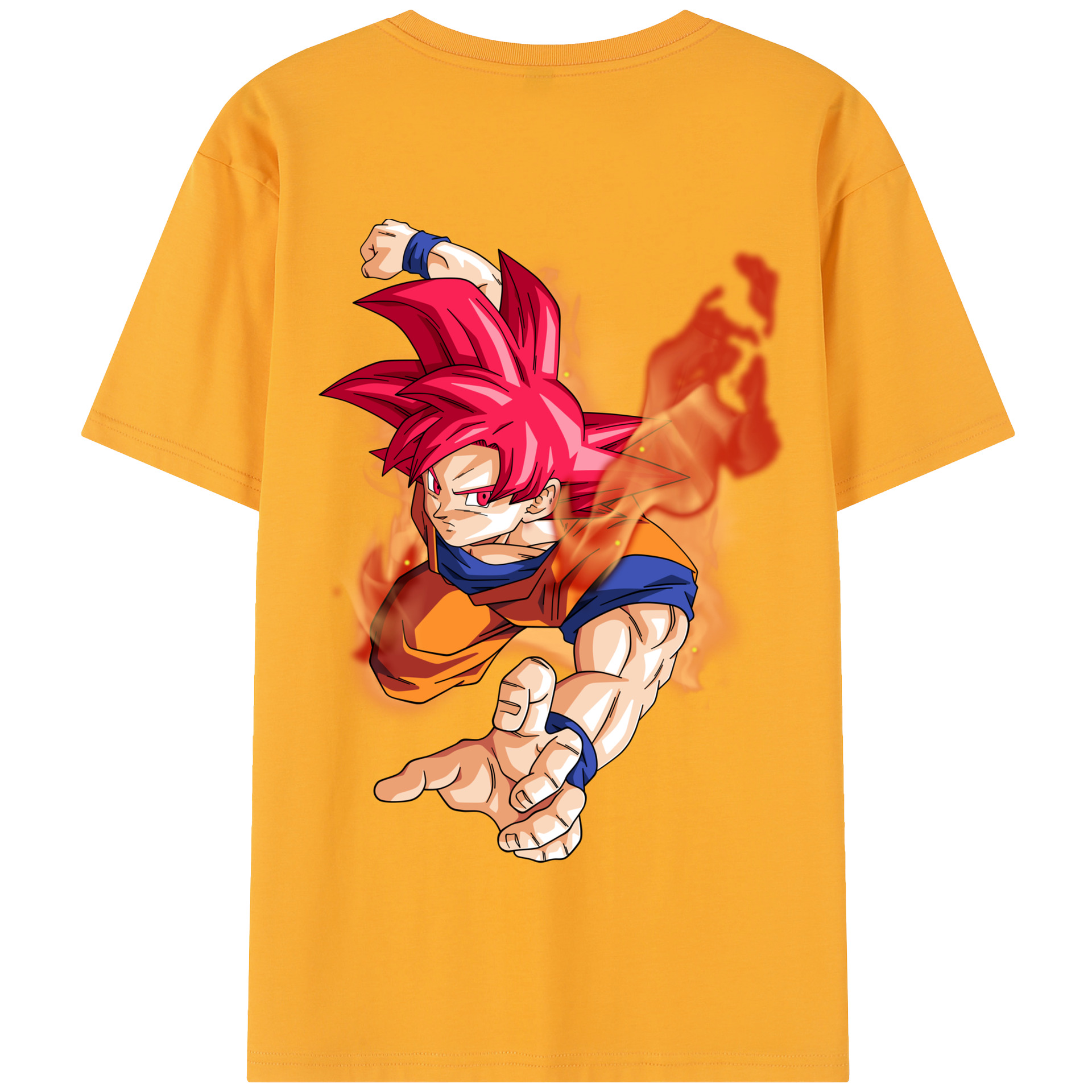（画像用） ドラゴンボール 孫悟空（そん ごくう）Son Goku カカロット DRAGON BALL Kakarotto 綿100％半袖Tシャツ（背面プリント）