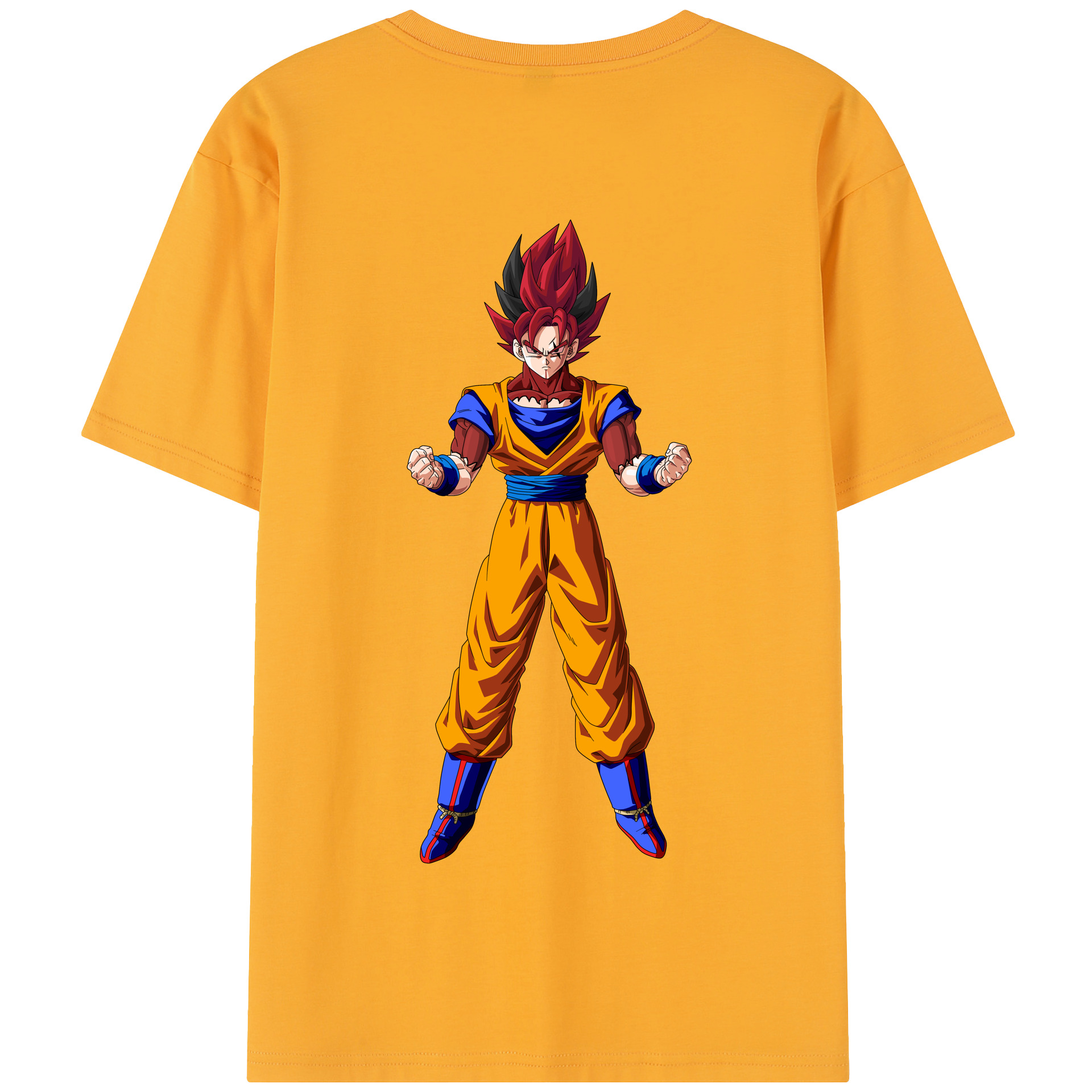 （画像用） ドラゴンボール 孫悟空（そん ごくう）Son Goku カカロット DRAGON BALL Kakarotto 綿100％半袖Tシャツ（背面プリント）