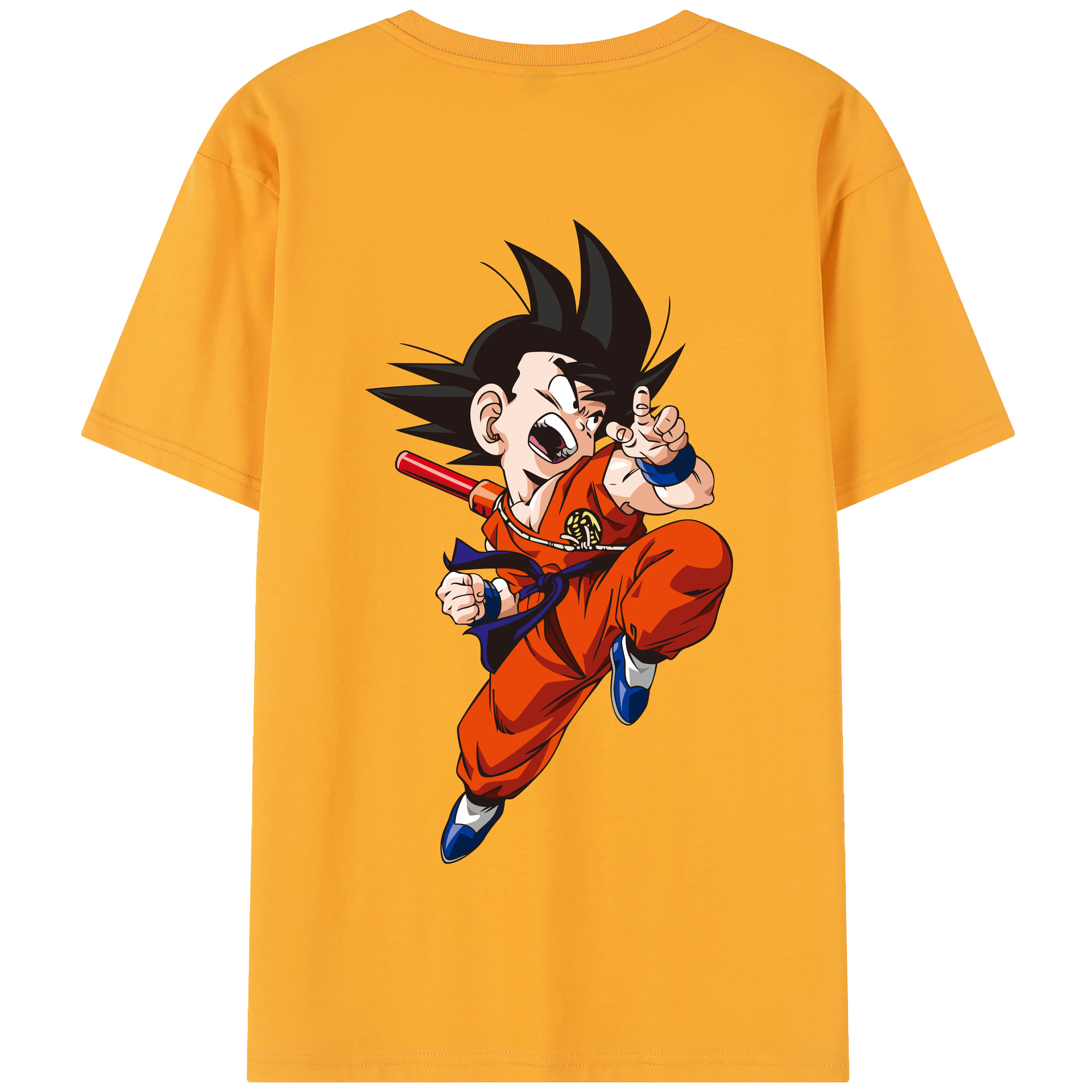 （画像用） ドラゴンボール 孫悟空（そん ごくう）Son Goku カカロット DRAGON BALL Kakarotto 綿100％半袖Tシャツ（背面プリント）