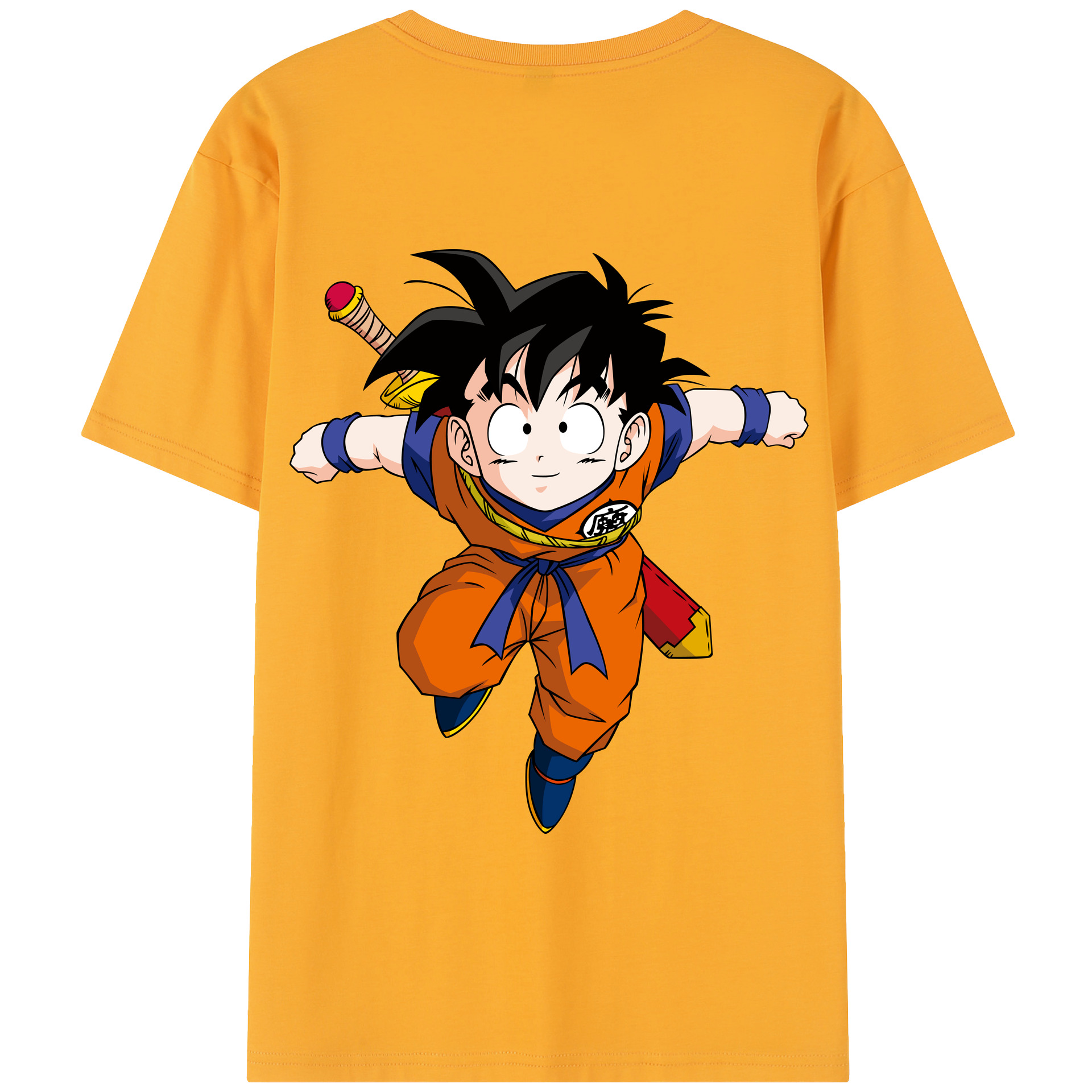 （画像用） ドラゴンボール 孫悟空（そん ごくう）Son Goku カカロット DRAGON BALL Kakarotto 綿100％半袖Tシャツ（背面プリント）