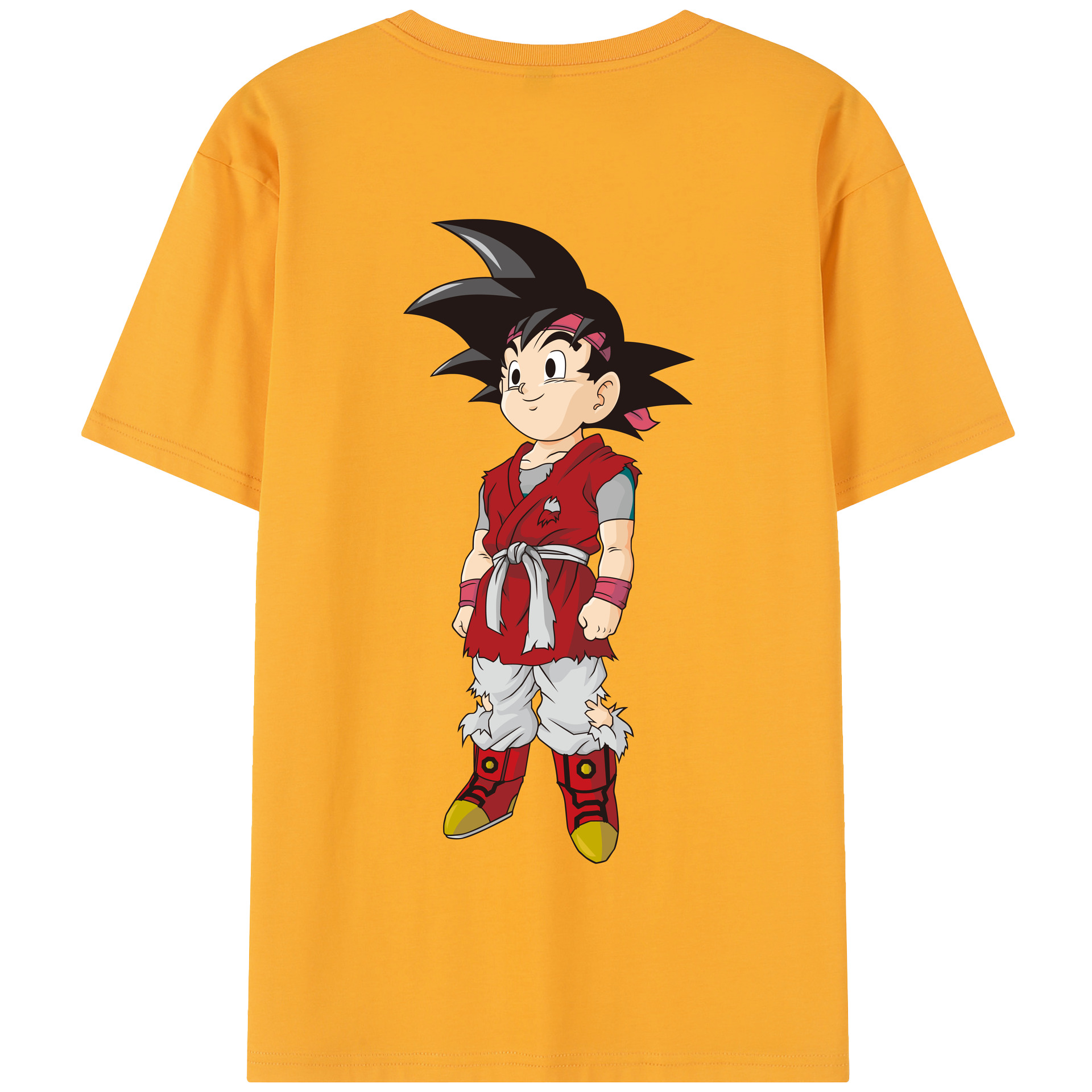（画像用） ドラゴンボール 孫悟空（そん ごくう）Son Goku カカロット DRAGON BALL Kakarotto 綿100％半袖Tシャツ（背面プリント）